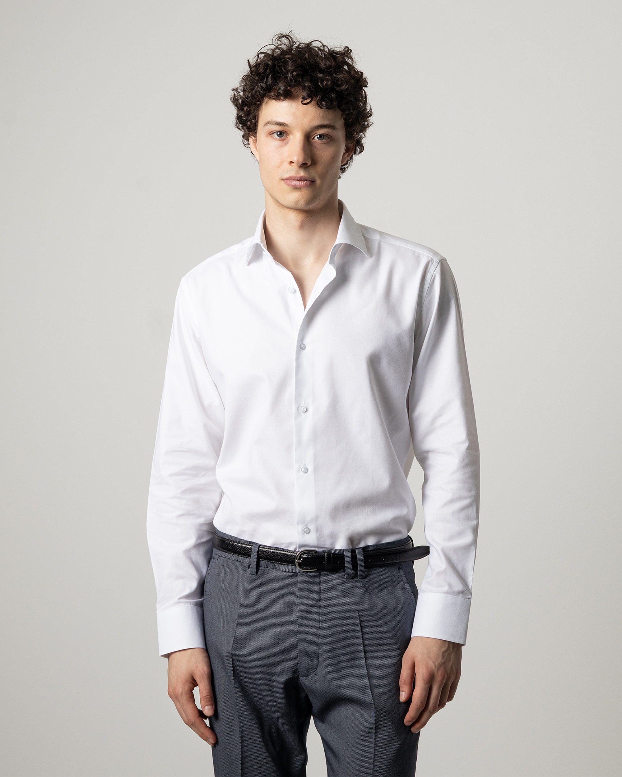 Camisa de vestir de hombre regular fit - PuroEgo - Blanco Blanco-2