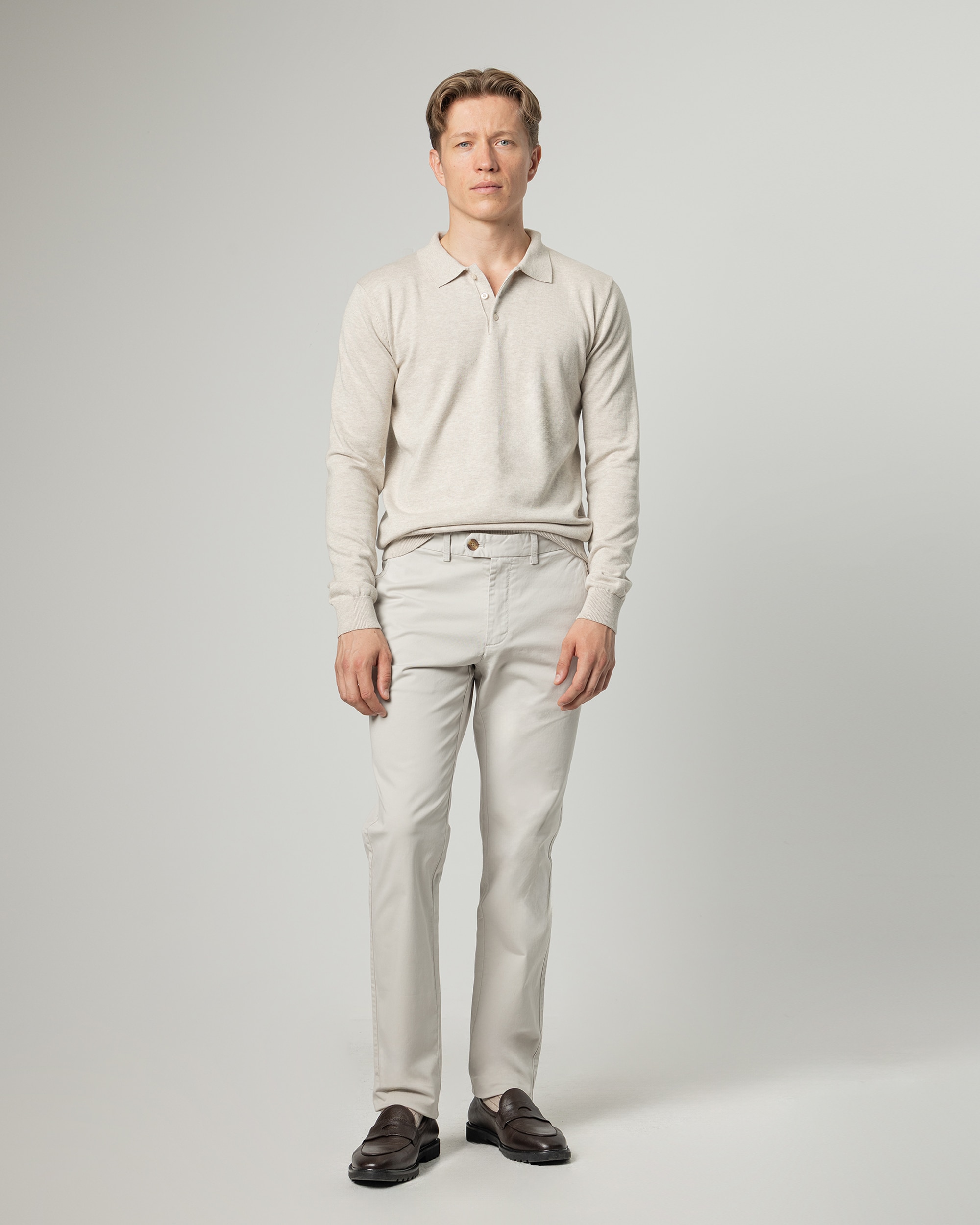 Pantalón chino twill de hombre slim fit - PuroEgo - Piedra Piedra-1
