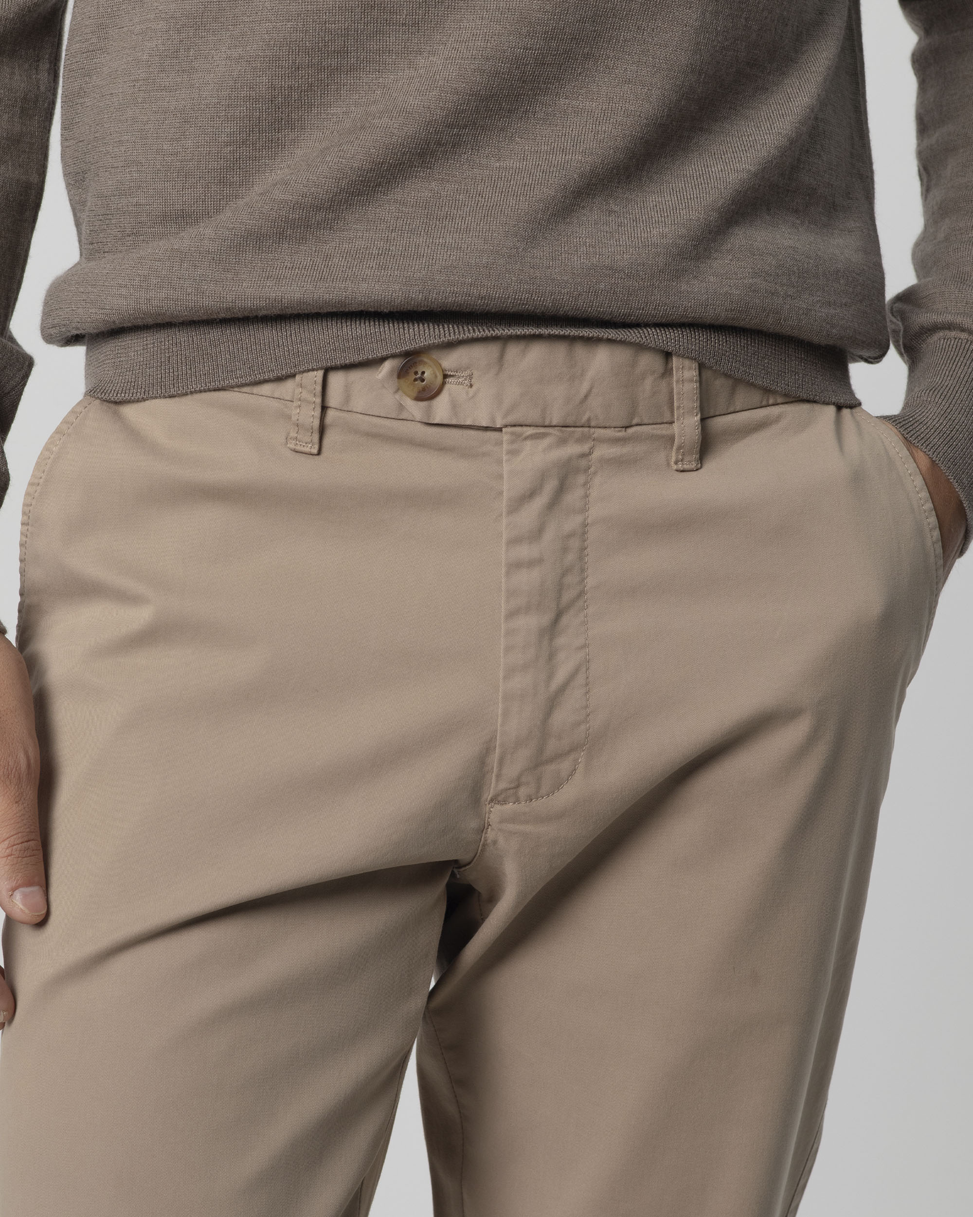 Imagen 3 de Pantalón chino twill de hombre slim fit - PuroEgo - Beige Beige