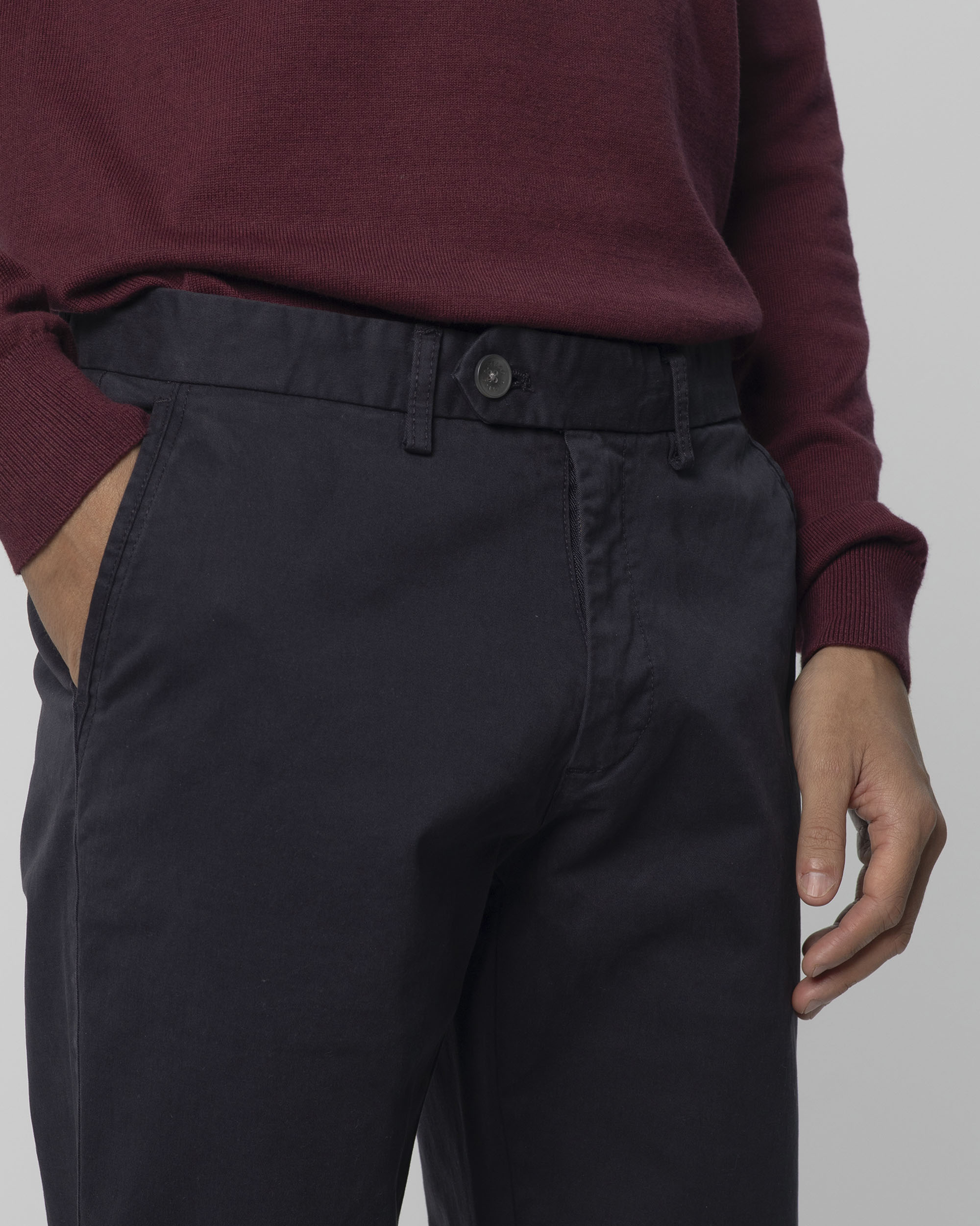 Imagen 3 de Pantalón chino twill de hombre slim fit - PuroEgo - Azul Azul
