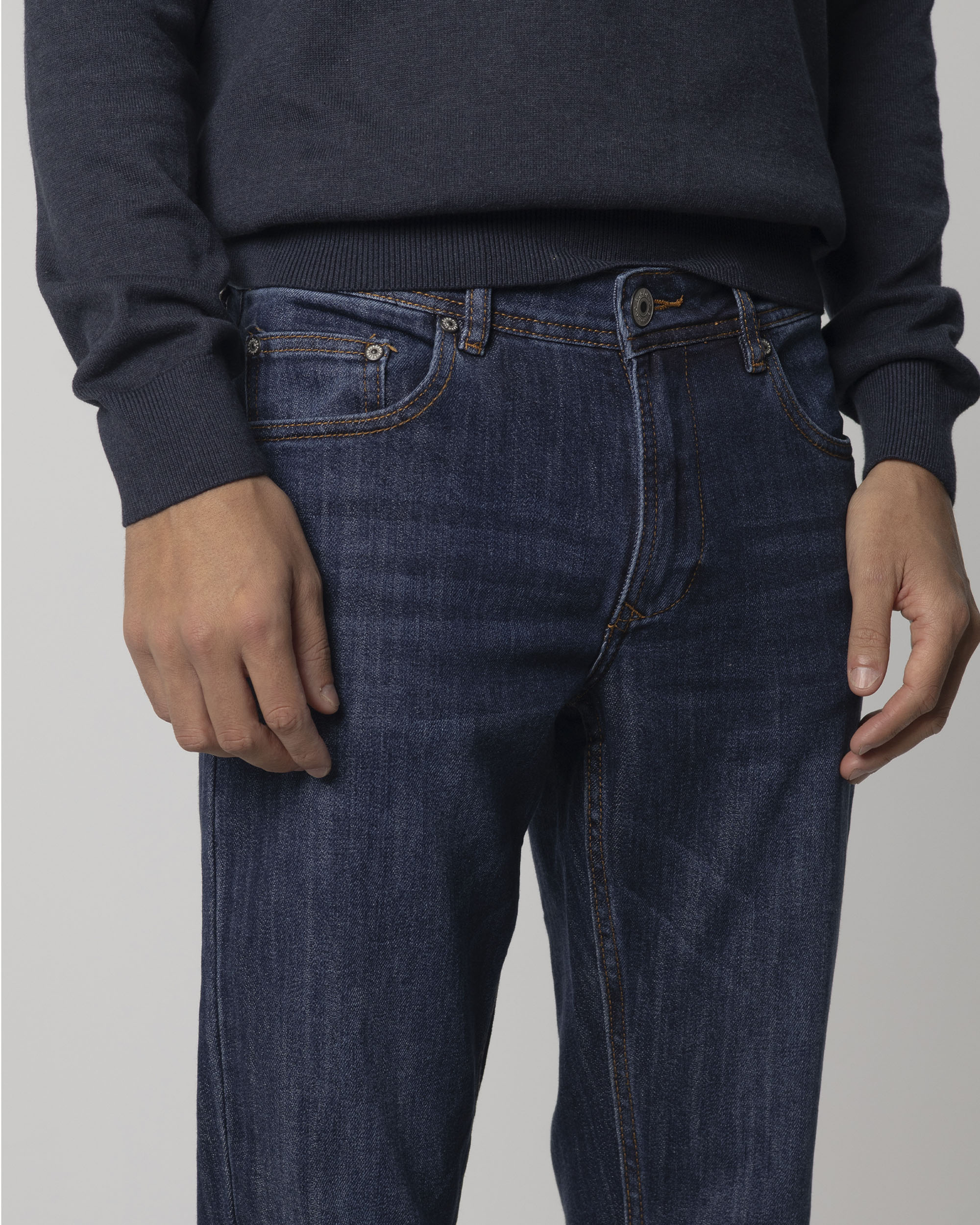 Imagen 3 de Pantalón vaquero strecht de hombre slim fit - PuroEgo - Azul oscuro Azul oscuro