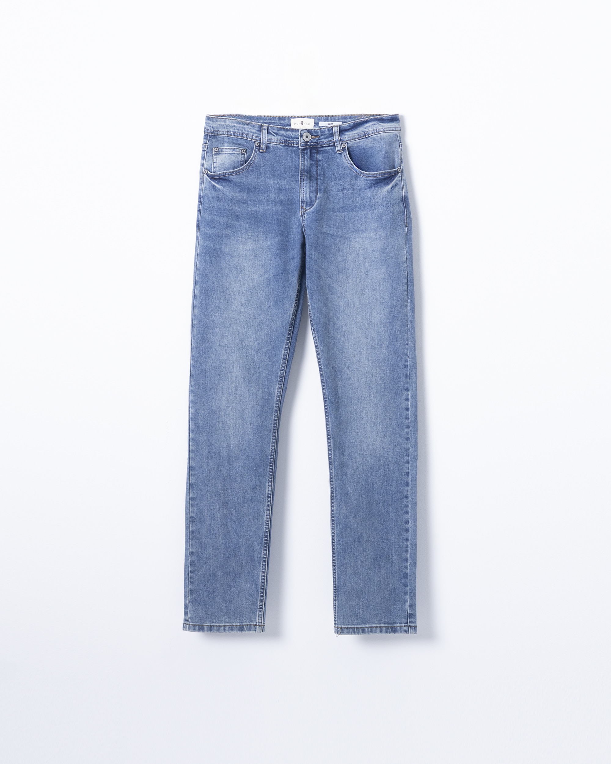 Imagen 5 de Pantalón vaquero strecht de hombre slim fit - PuroEgo - Azul claro Azul claro