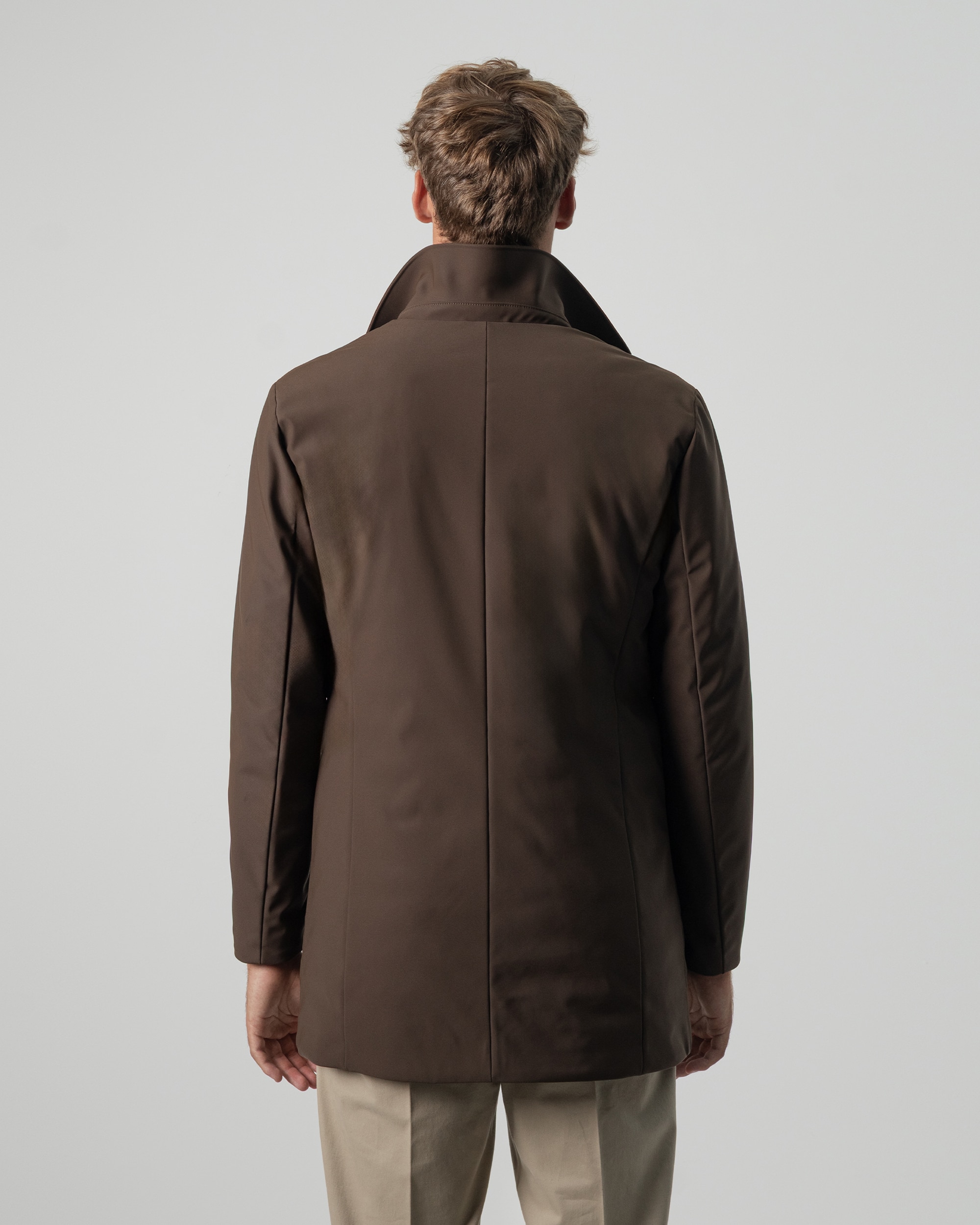 Gabardina acolchada cuello desmontable de hombre - PuroEgo - Marrón Marrón-4