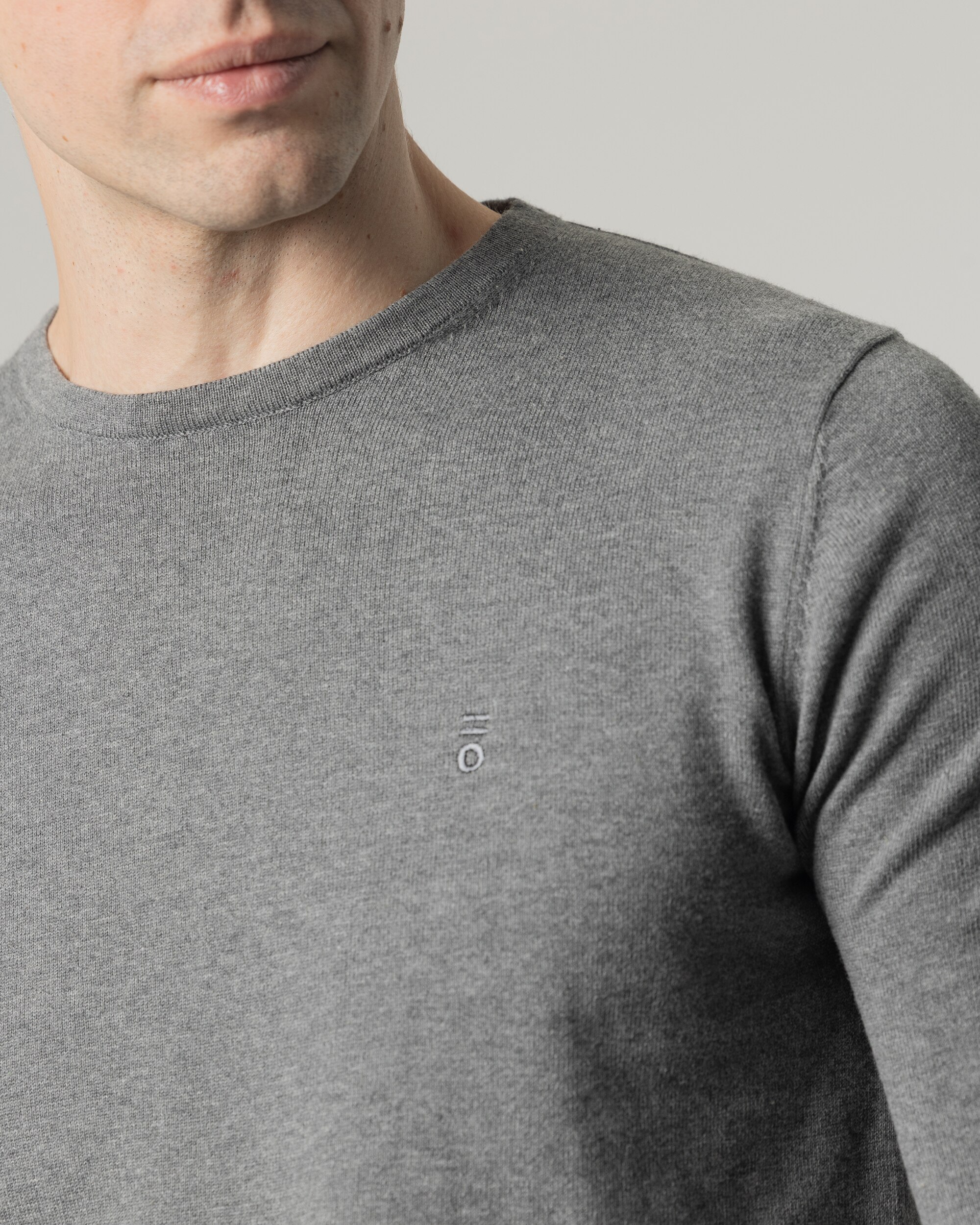 Jersey algodón cuello redondo de hombre - PuroEgo - Gris oscuro Gris oscuro-3