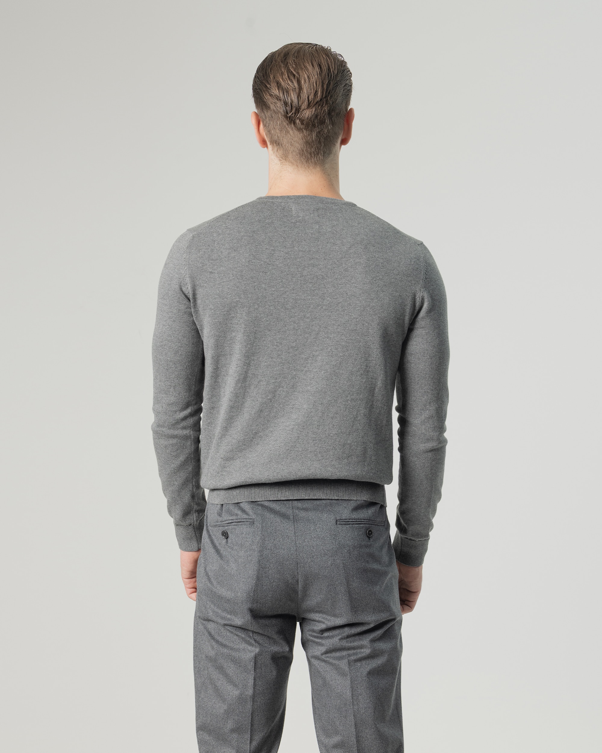 Jersey algodón cuello redondo de hombre - PuroEgo - Gris oscuro Gris oscuro-4
