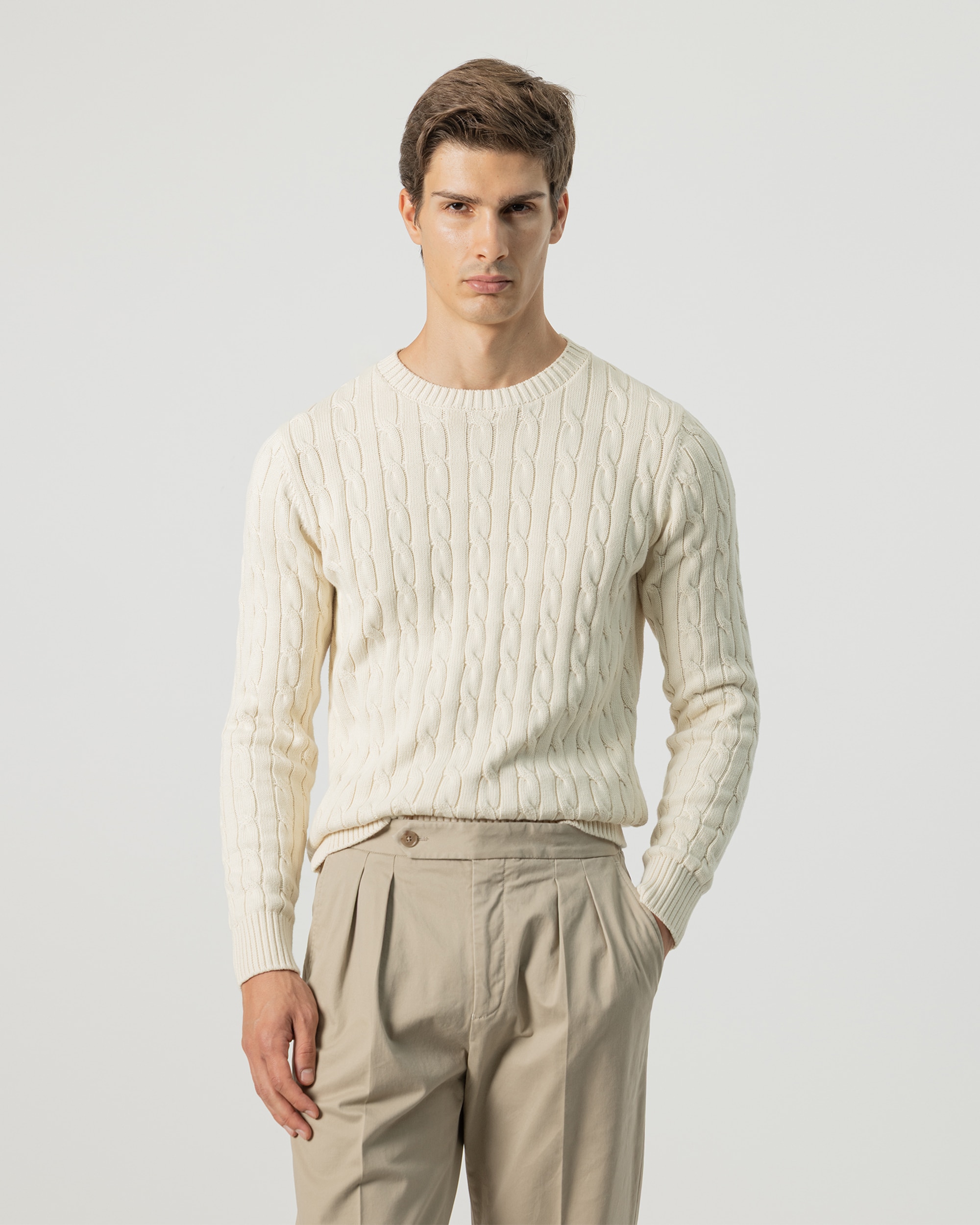 Jersey de punto ochos de hombre - PuroEgo - Crudo Crudo-1