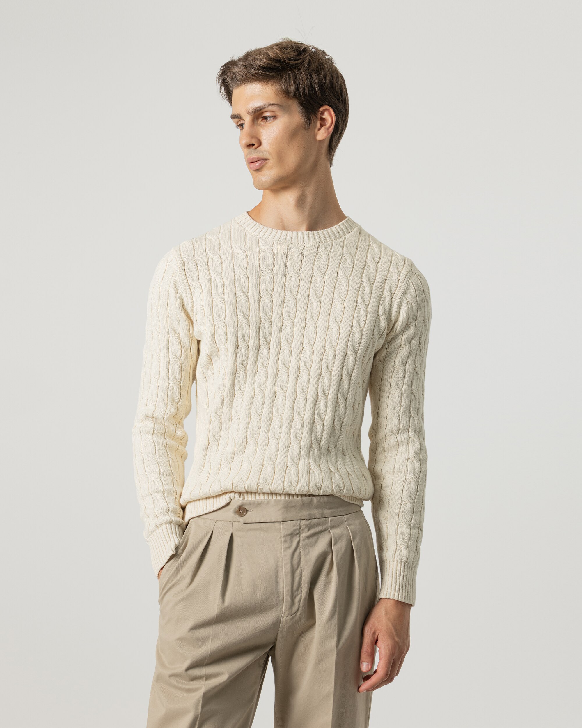 Jersey de punto ochos de hombre - PuroEgo - Crudo Crudo-2
