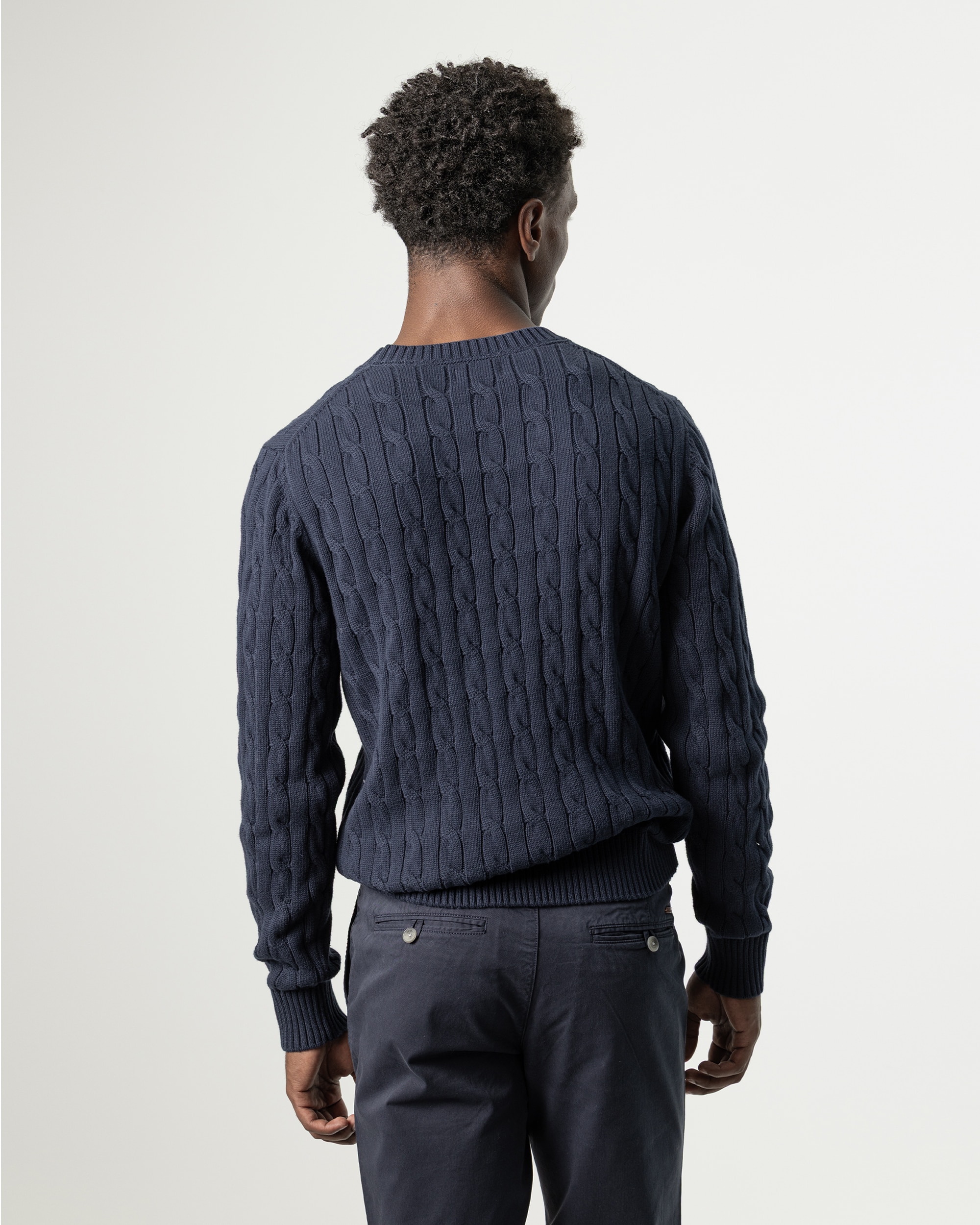 Jersey de punto ochos de hombre - PuroEgo - Azul marino Azul marino-4