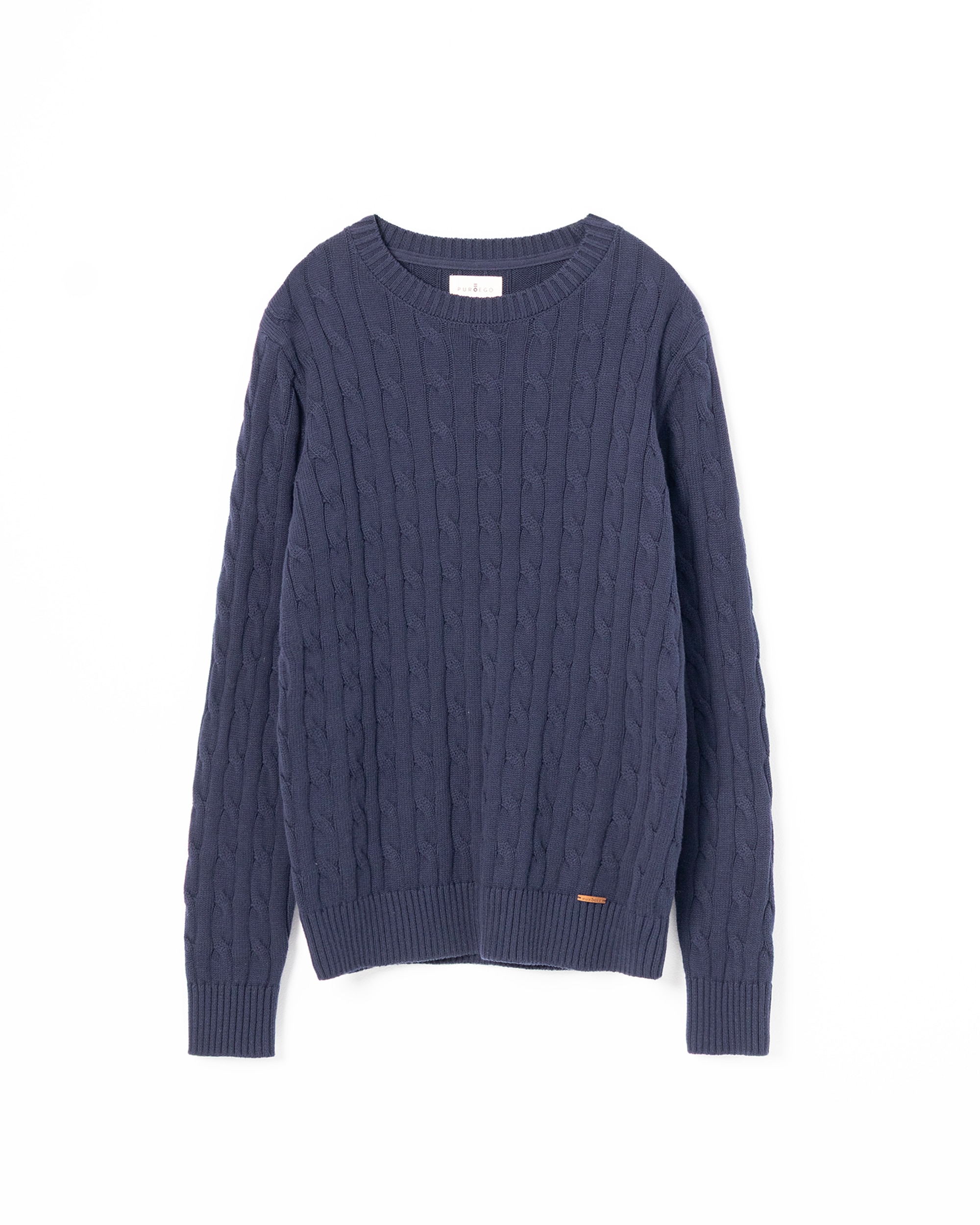 Jersey de punto ochos de hombre - PuroEgo - Azul marino Azul marino-5