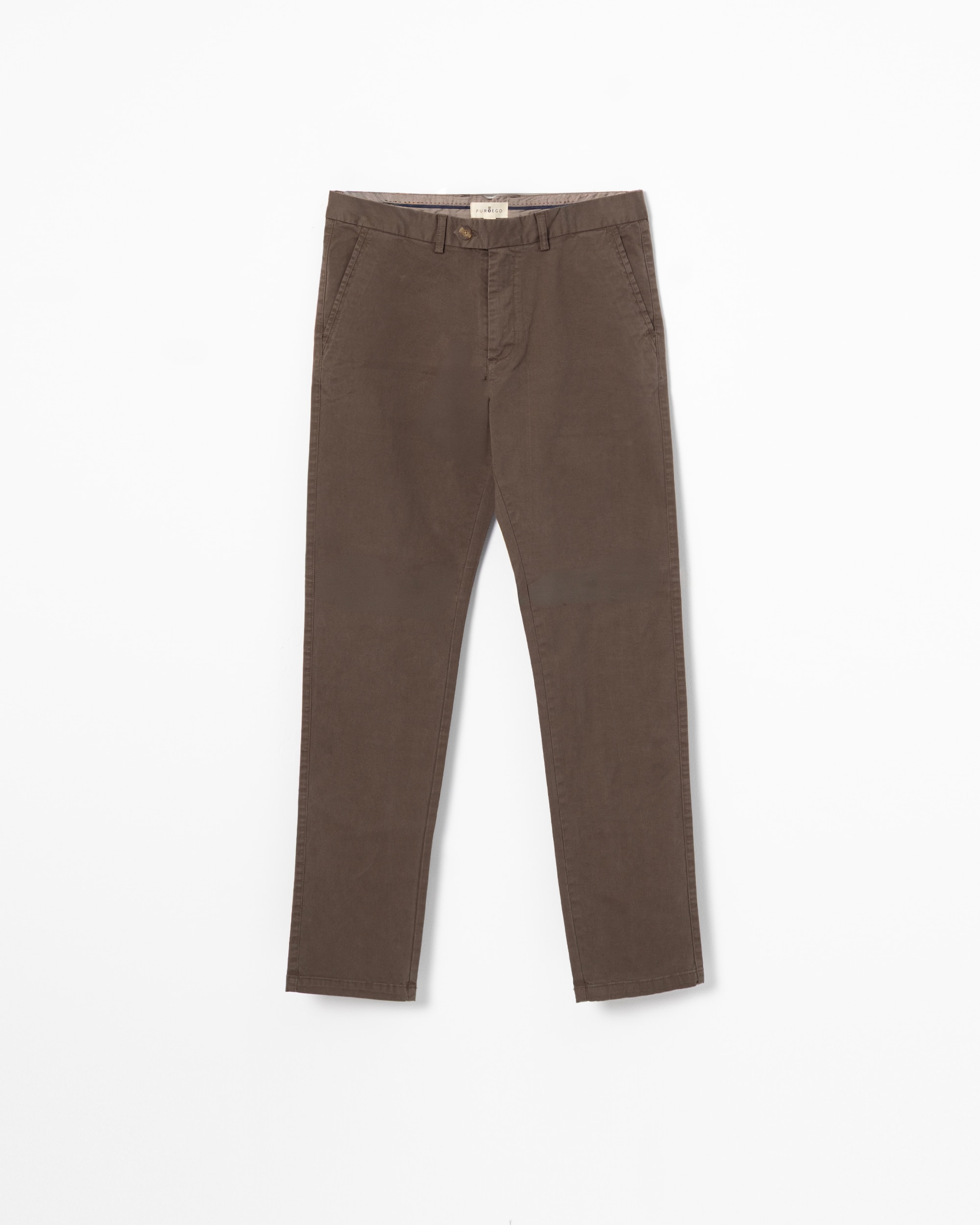 Pantalón chino twill de hombre slim fit - PuroEgo - Verde Verde-5