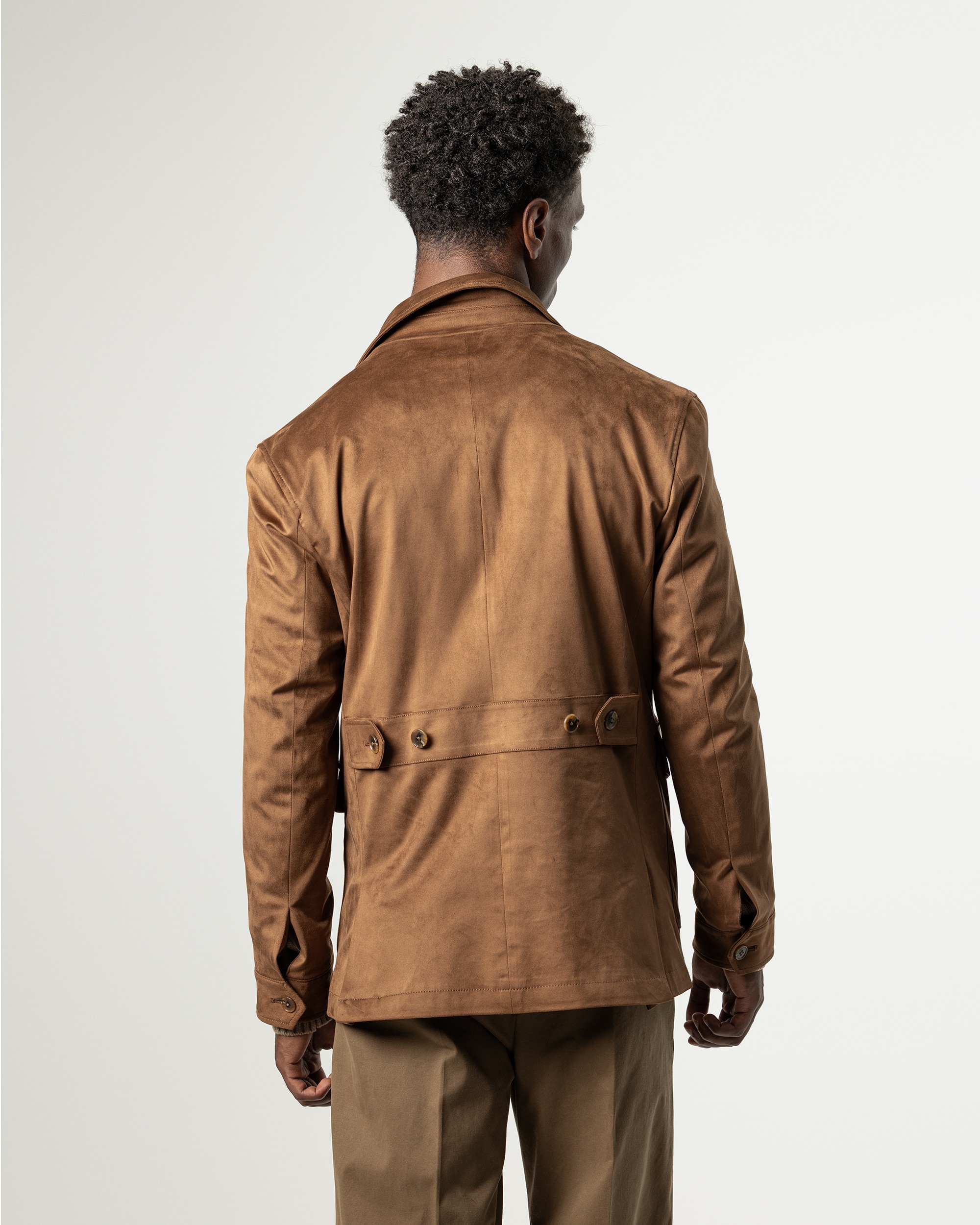 Sahariana suede de hombre - PuroEgo - Marrón Marrón-3