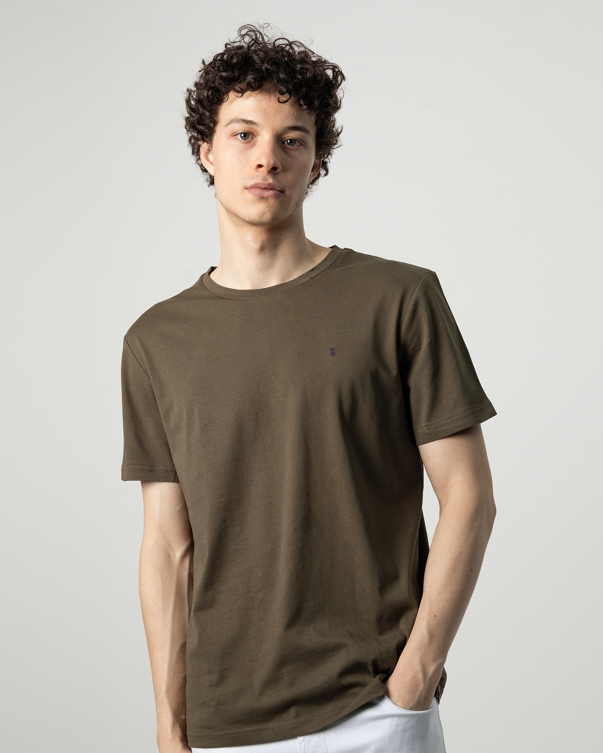 Camiseta básica de hombre manga corta - PuroEgo - Kaki Kaki-2