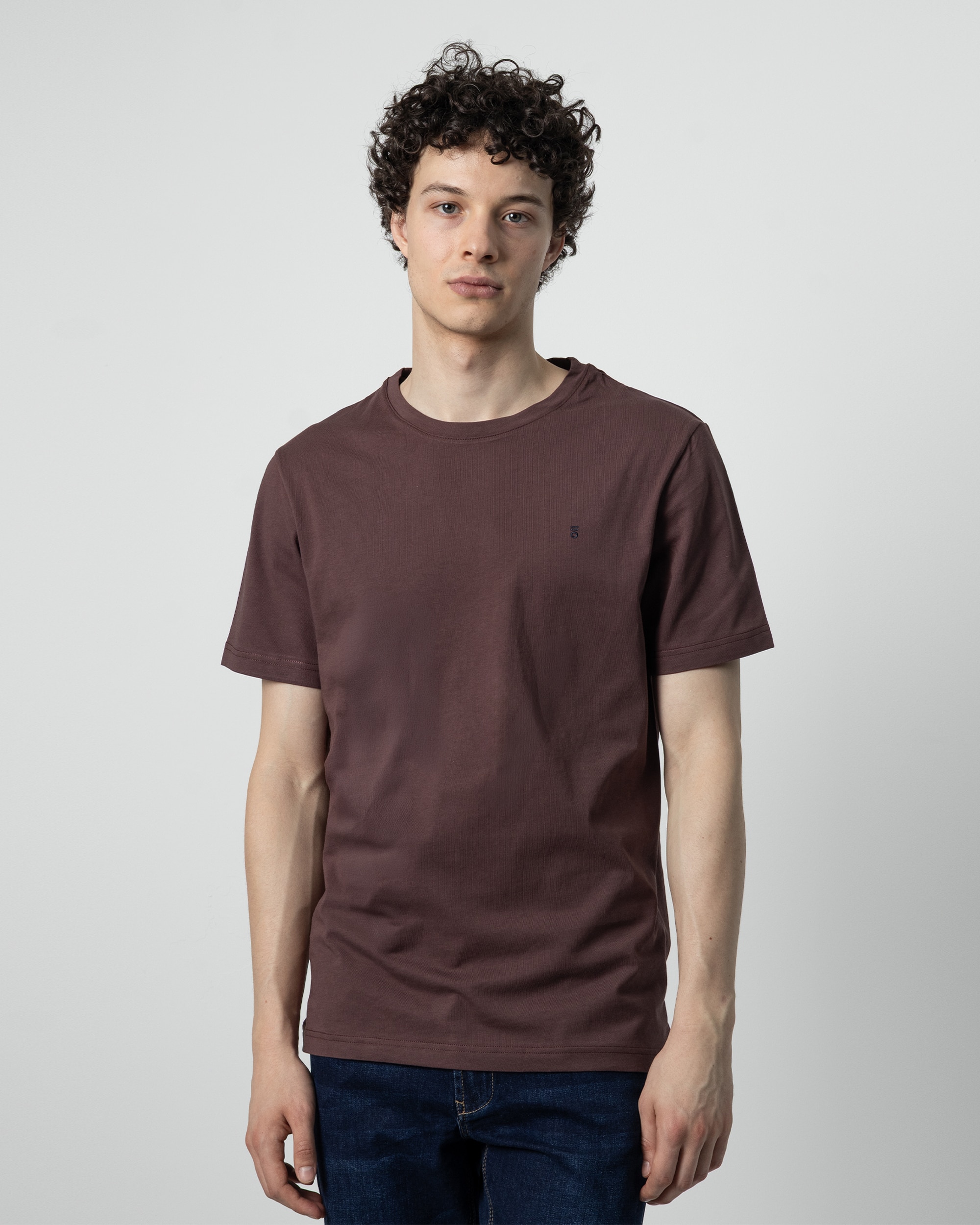 Camiseta básica de hombre manga corta - PuroEgo - Marrón Marrón-1