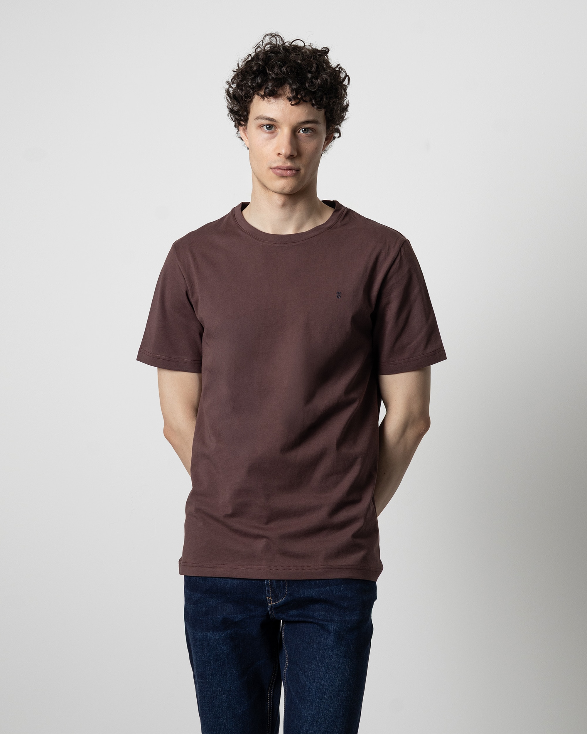 Camiseta básica de hombre manga corta - PuroEgo - Marrón Marrón-2