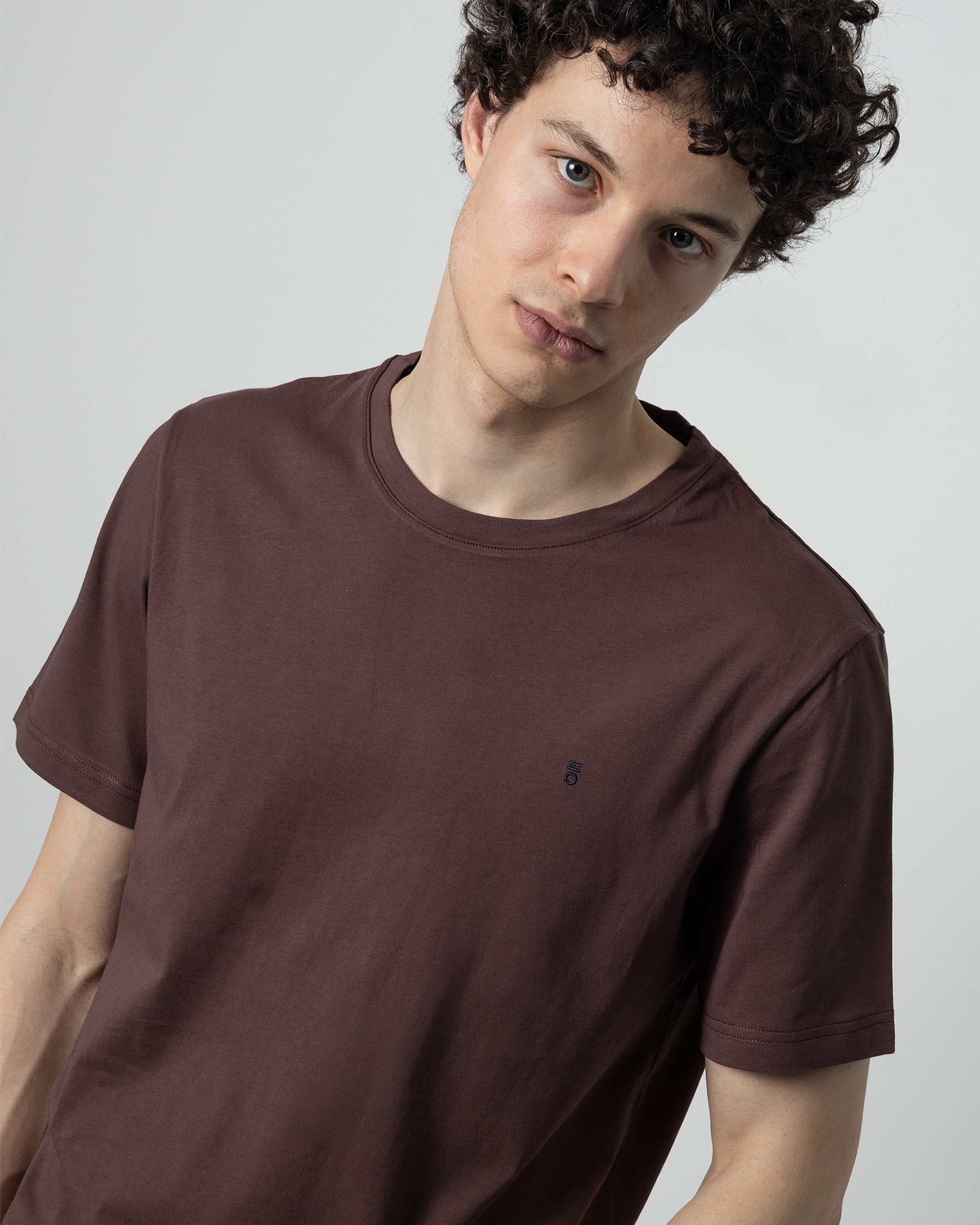 Camiseta básica de hombre manga corta - PuroEgo - Marrón Marrón-3