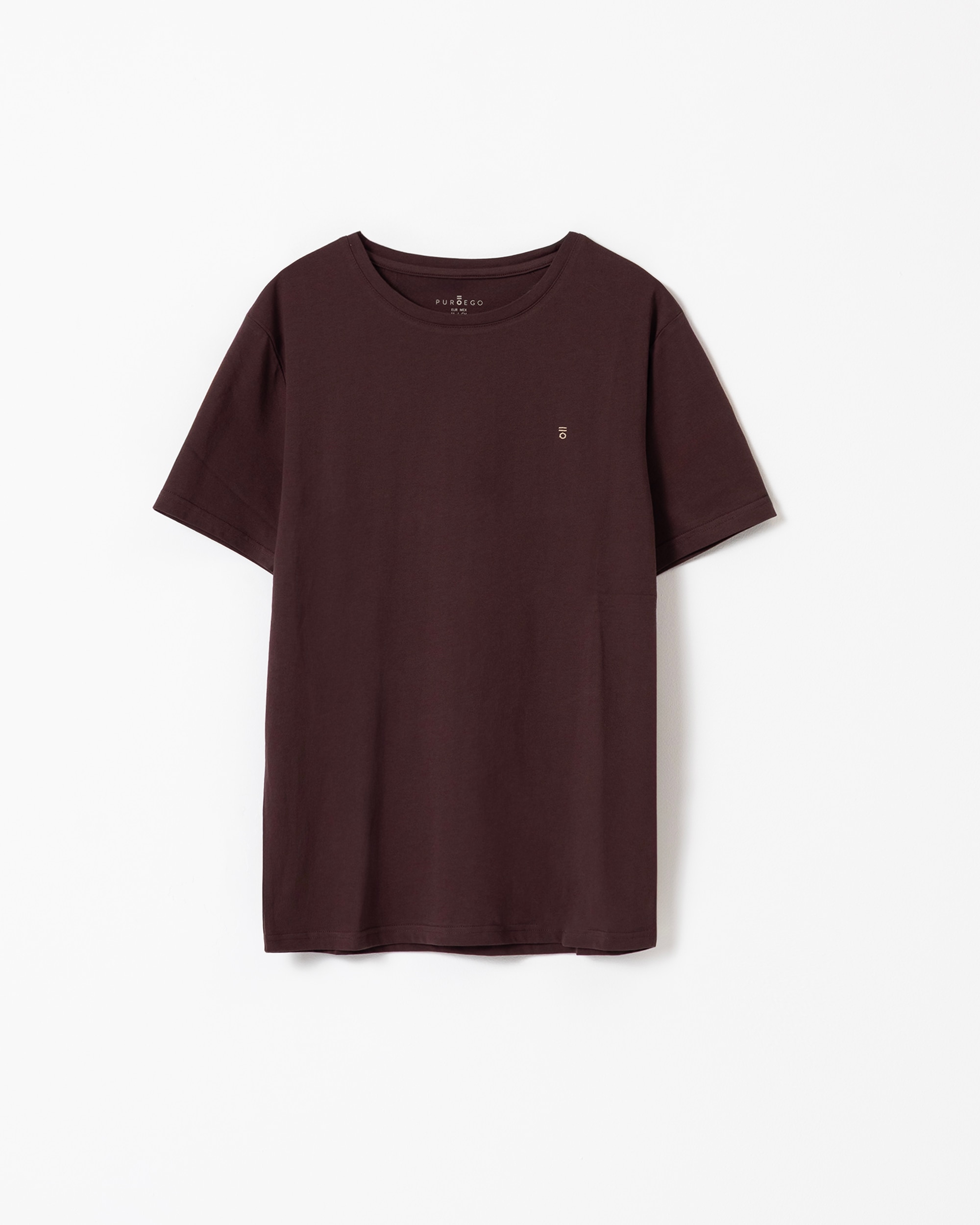 Camiseta básica de hombre manga corta - PuroEgo - Marrón Marrón-5