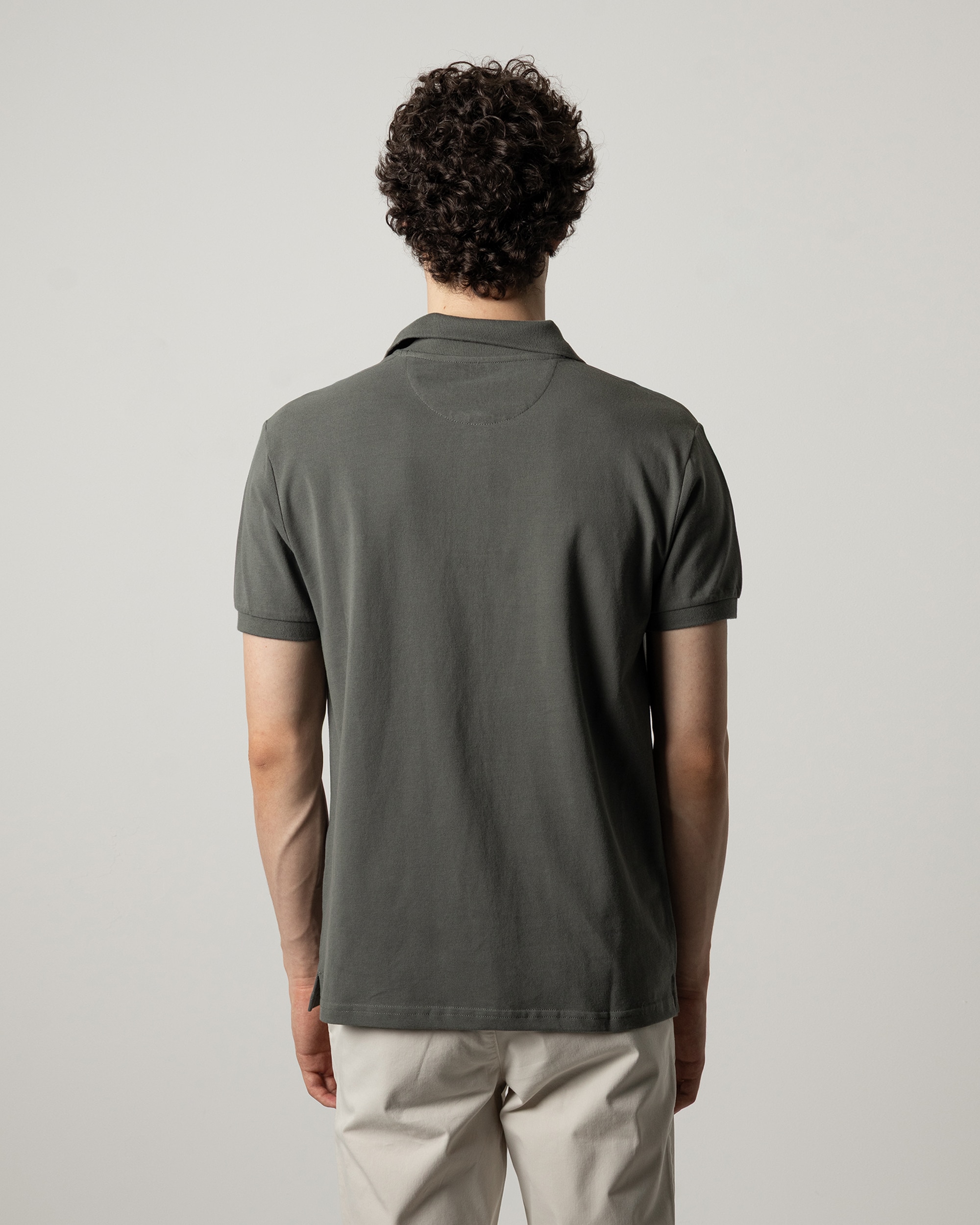 Imagen 4 de Polo básico de hombre manga corta - PuroEgo - Verde Verde
