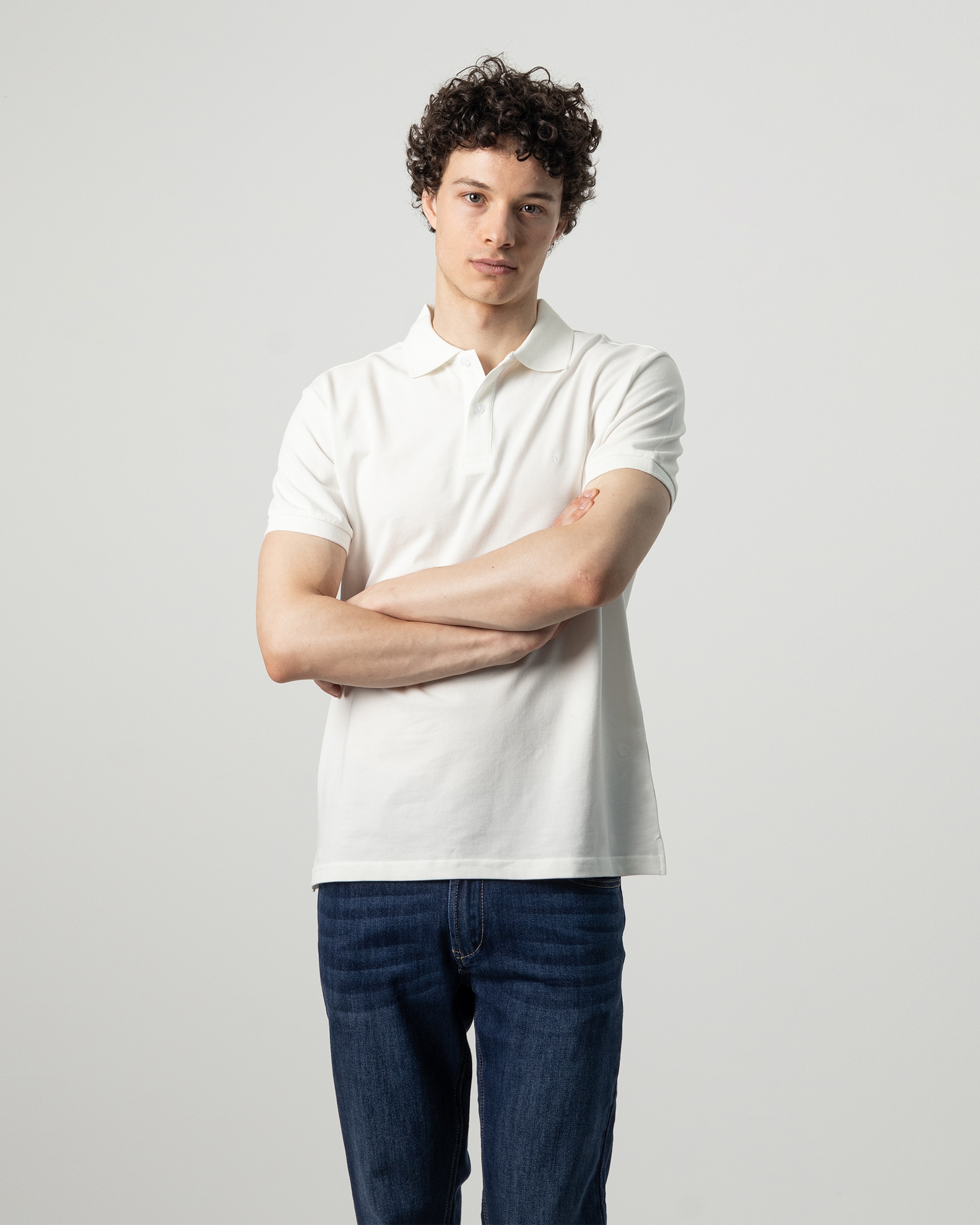 Imagen 1 de Polo básico de hombre manga corta - PuroEgo - Blanco Blanco