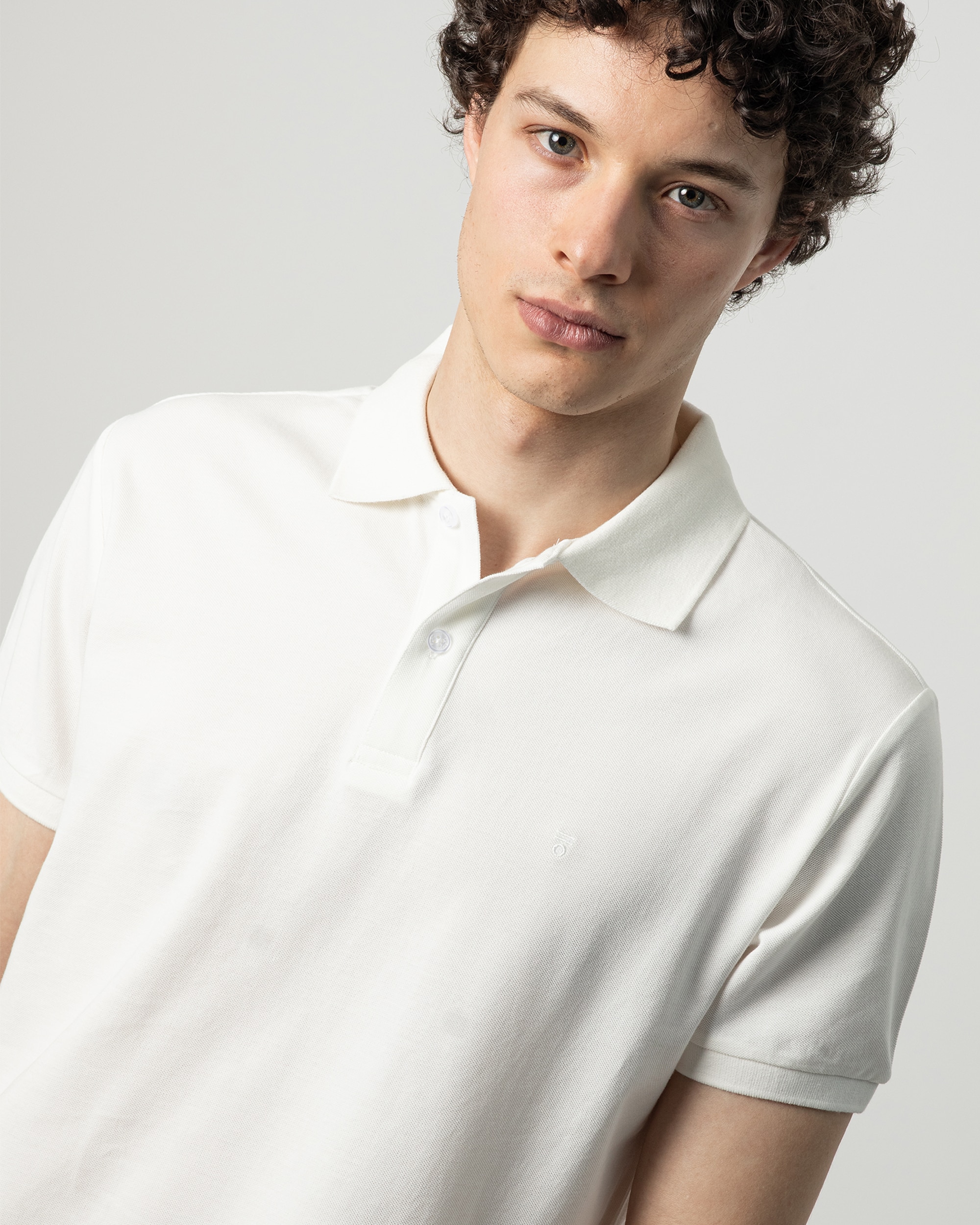 Imagen 3 de Polo básico de hombre manga corta - PuroEgo - Blanco Blanco