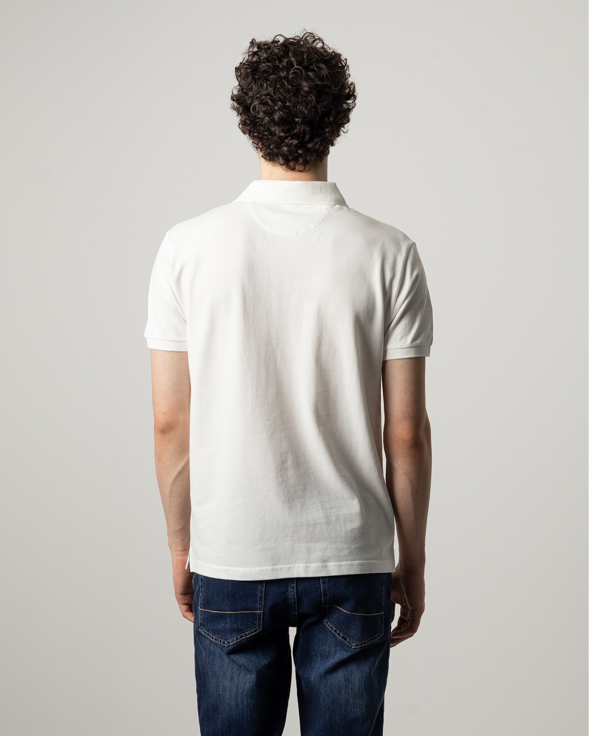 Imagen 4 de Polo básico de hombre manga corta - PuroEgo - Blanco Blanco