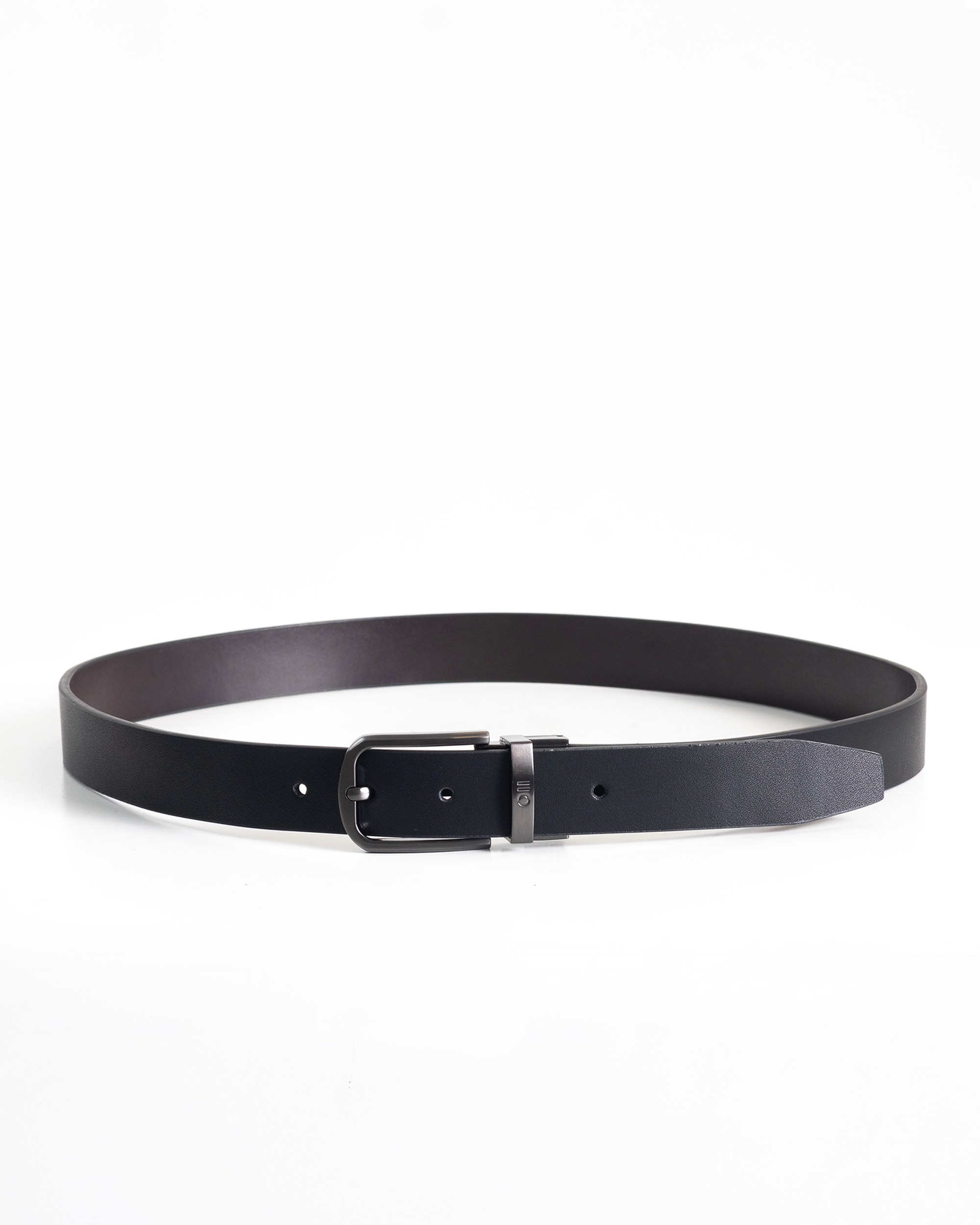 Cinturón de piel reversible de hombre - PuroEgo - Negro Negro-2