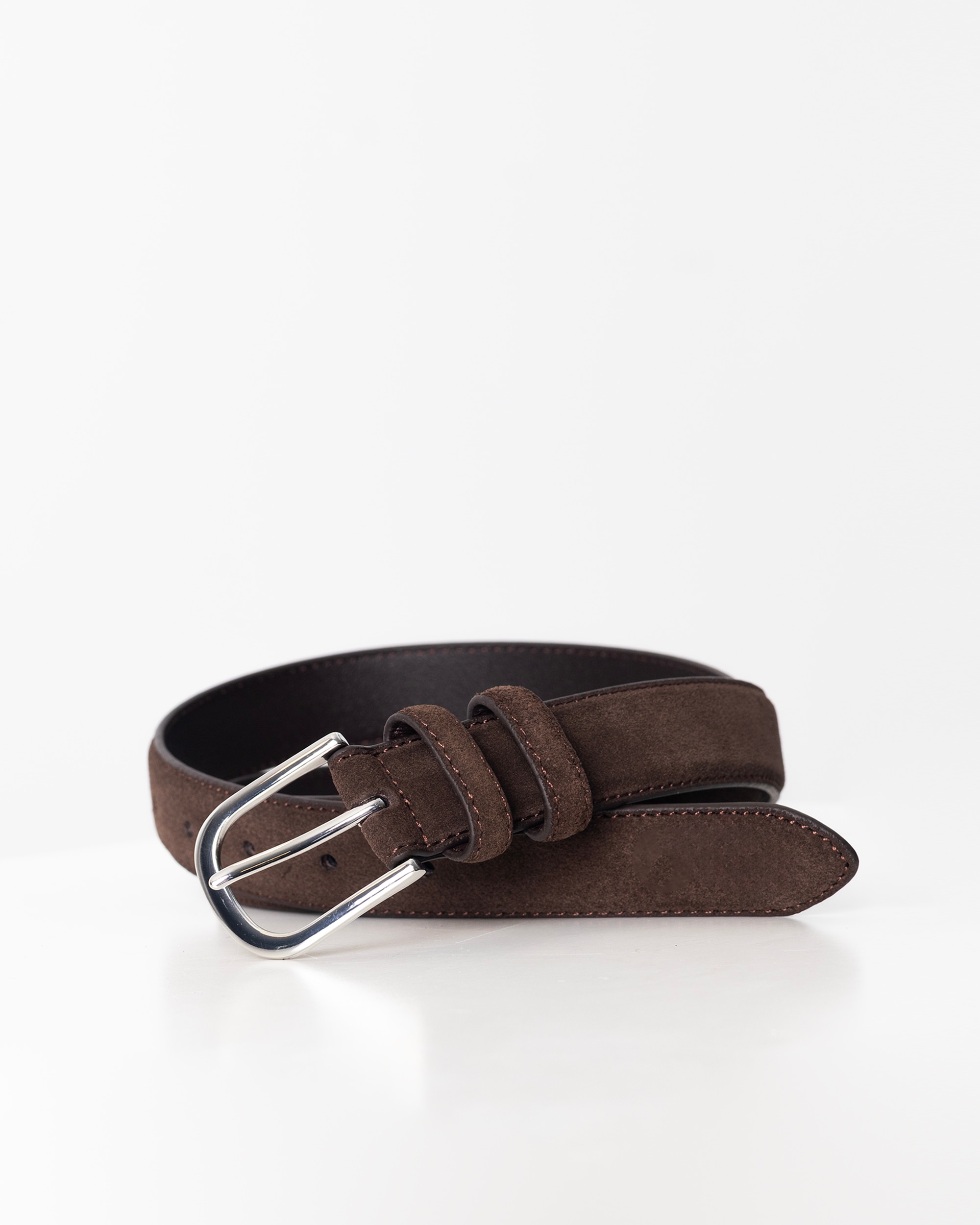Cinturon suede de hombre - PuroEgo - Marrón oscuro Marrón oscuro-1