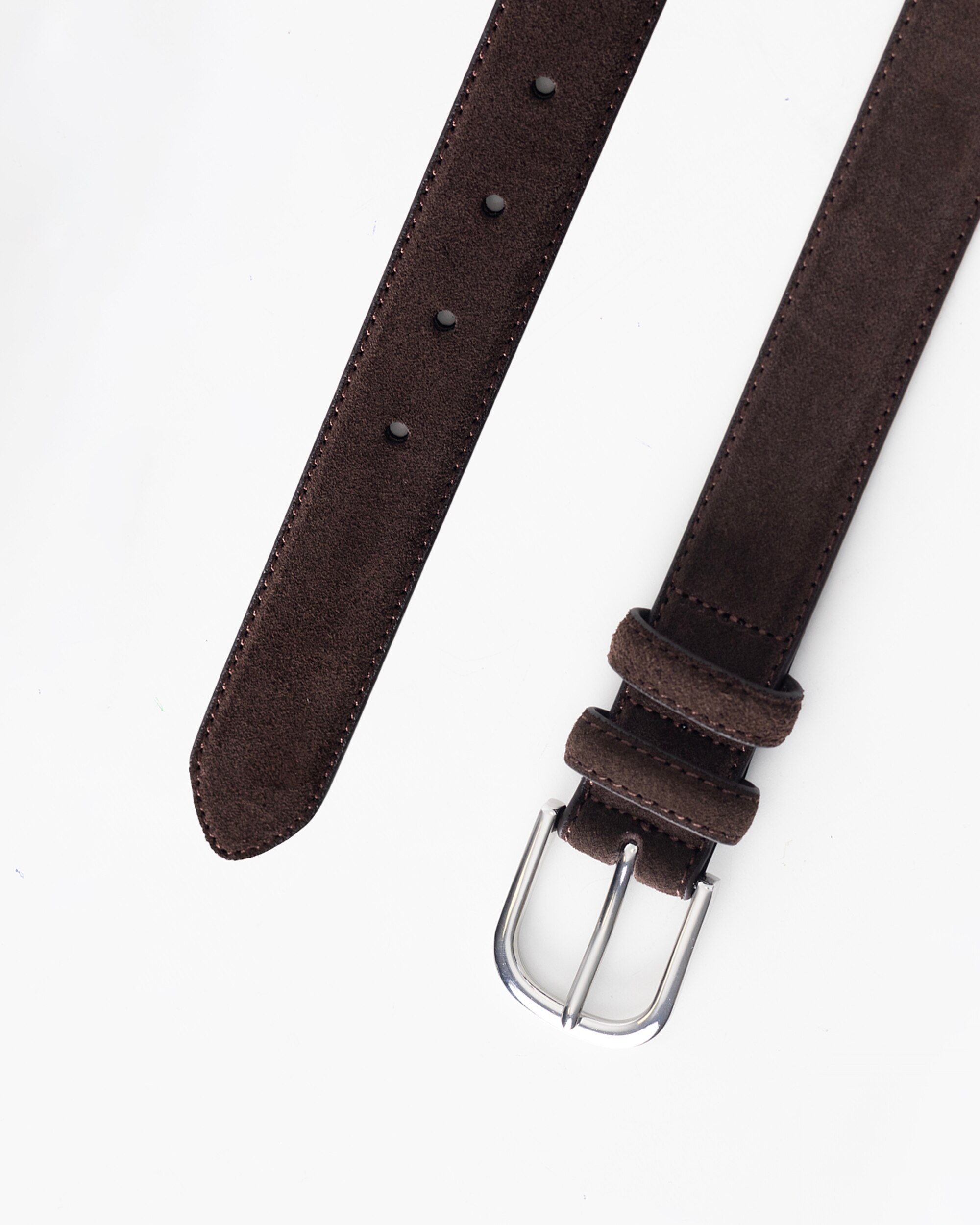 Cinturon suede de hombre - PuroEgo - Marrón oscuro Marrón oscuro-3
