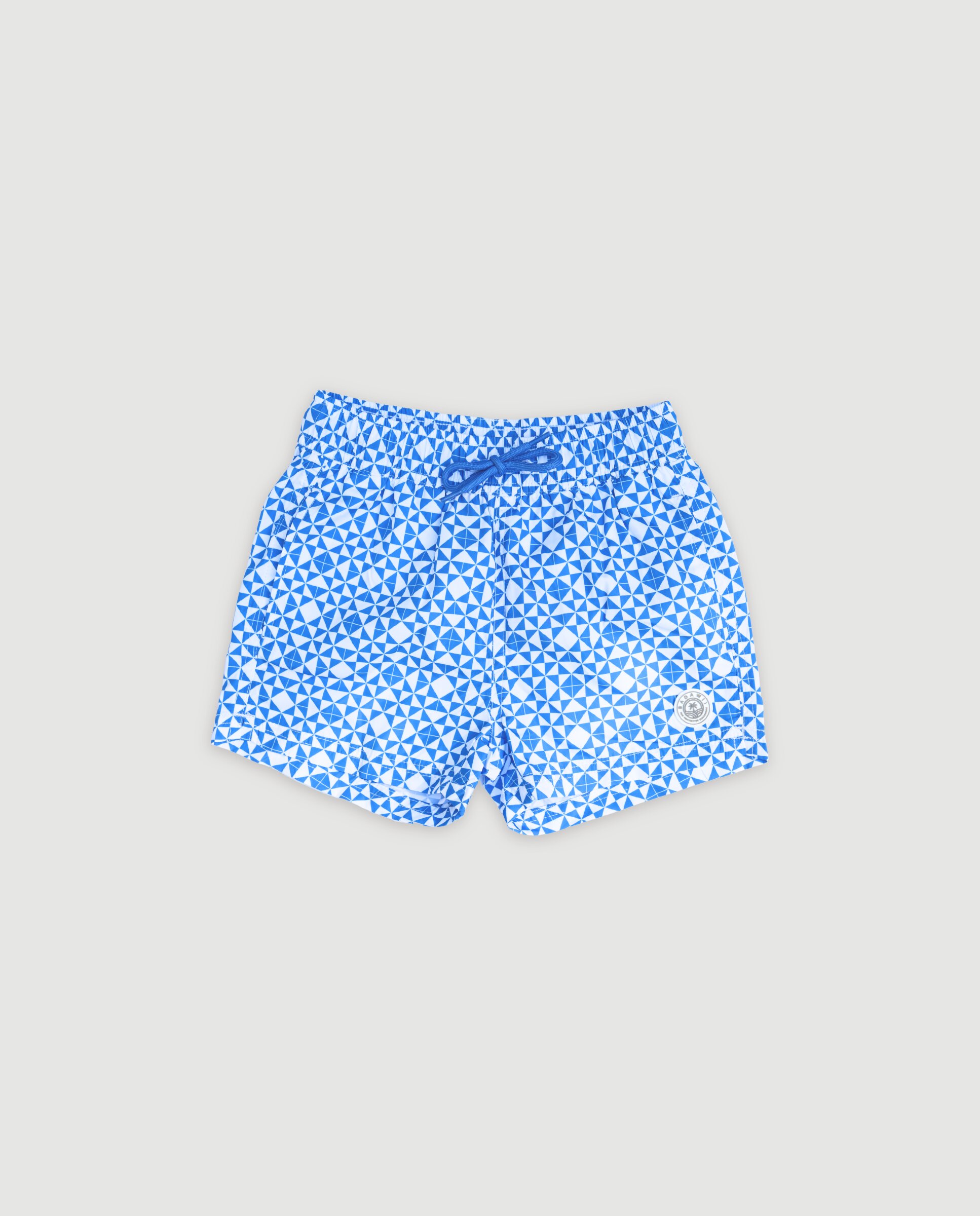 Imagen 0 de Bañador short niño estampado geometrico Azul