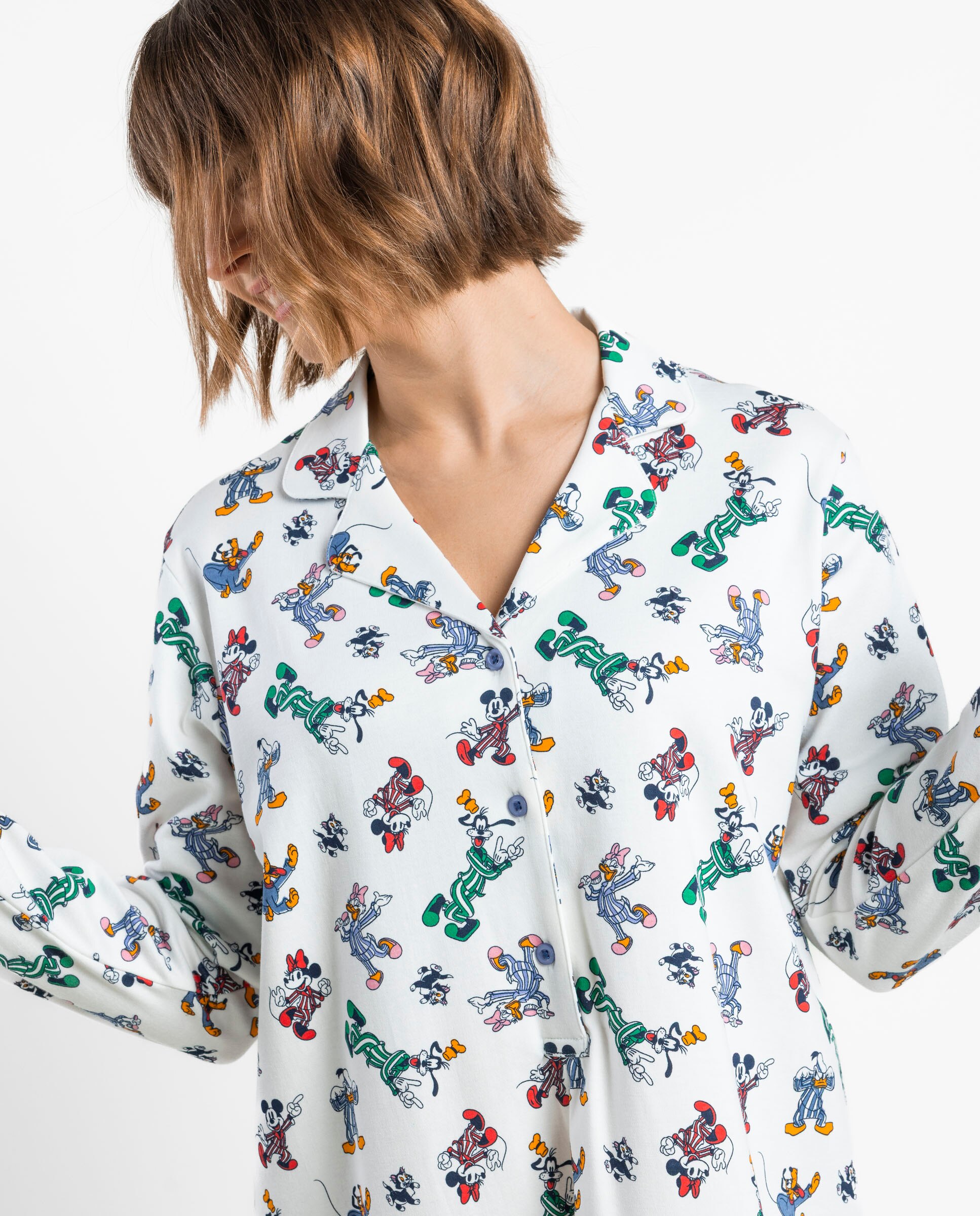 Camisón largo de mujer de punto interlock - Disney - Crudo Crudo-3