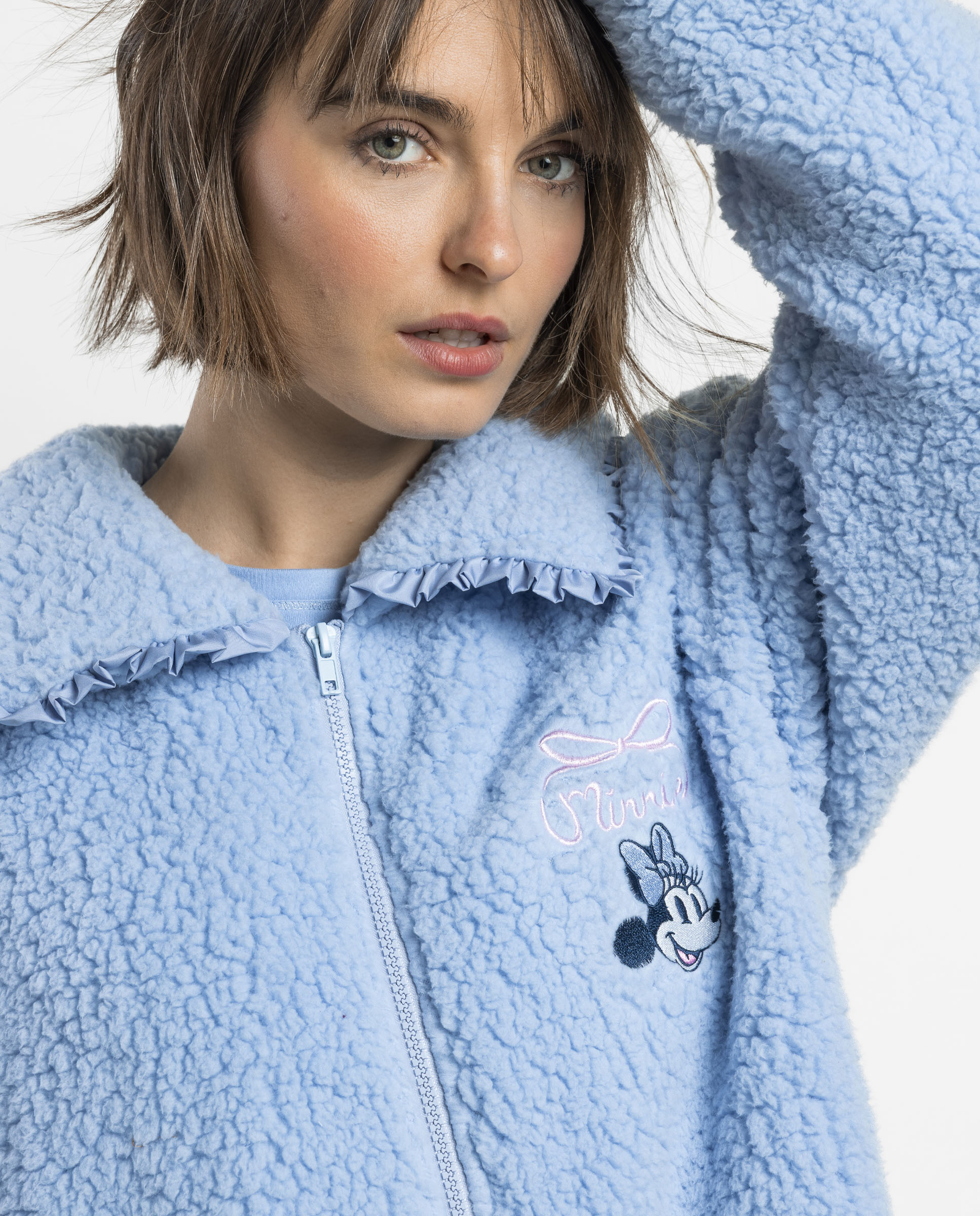 Bata de manga larga de mujer de tejido polar con cremallera - Disney - Azul Azul-3
