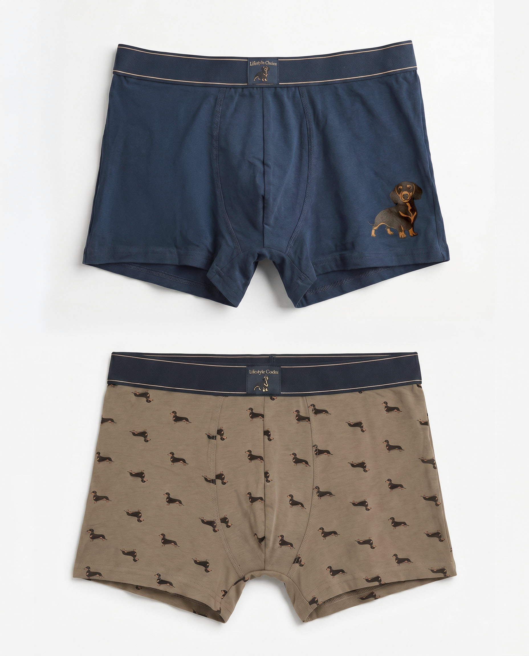 Imagen 0 de Pack de dos boxers de punto de hombre en varios colores Multicolor