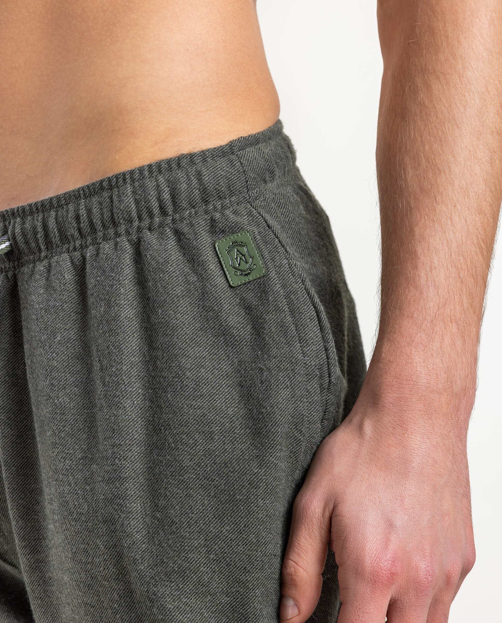 Imagen 3 de Pantalón de pijama largo de hombre de franela - Admas - Verde Verde