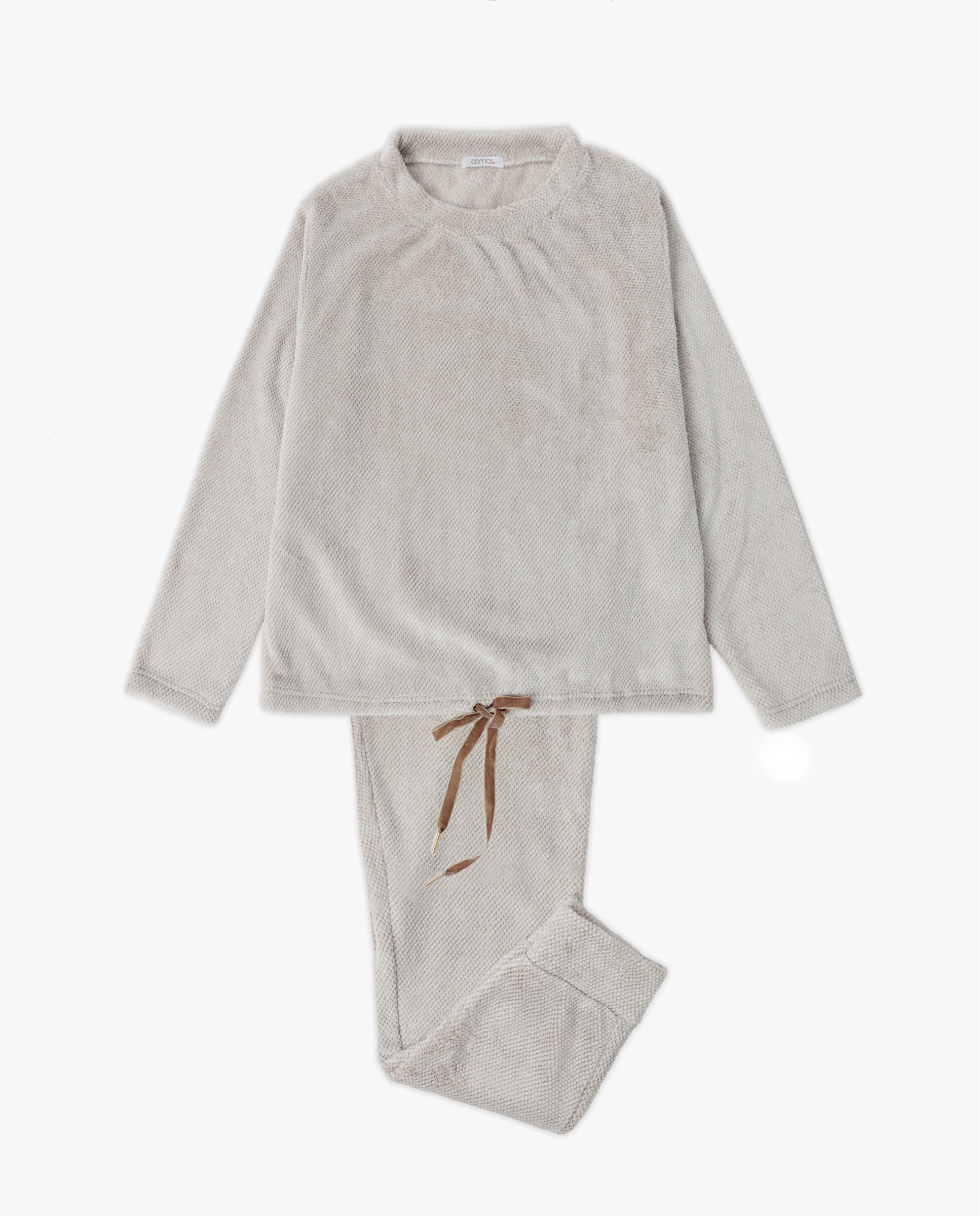 Pijama largo de mujer de tejido polar - Admas - Piedra Piedra-5