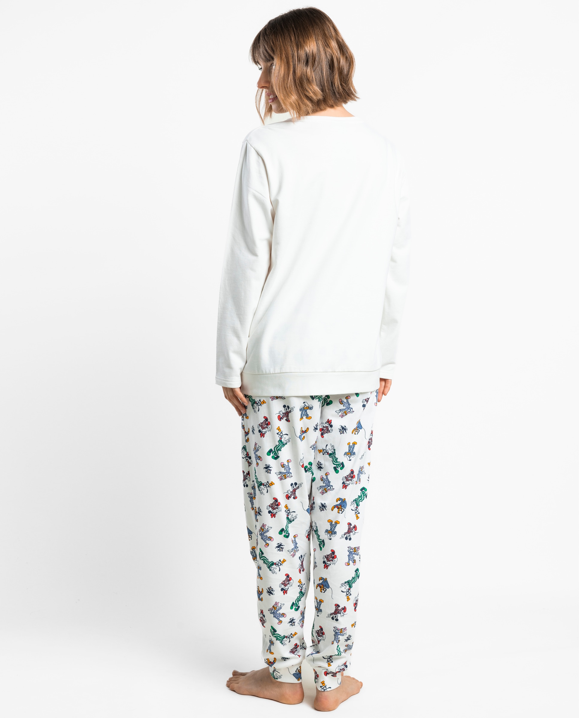 Pijama largo de mujer de tejido felpa - Disney - Crudo Crudo-2