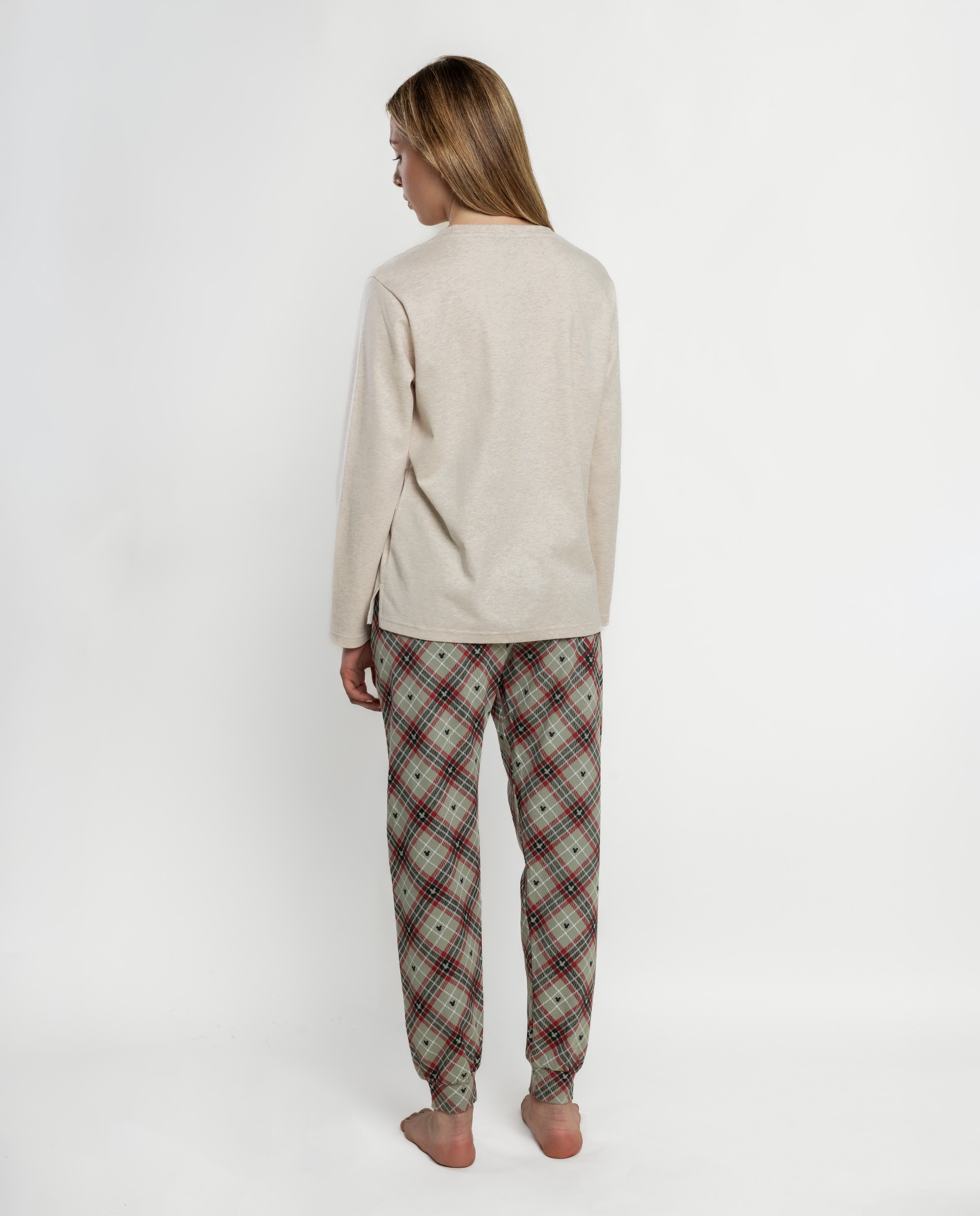 Pijama largo de mujer de punto interlock de algodón - Disney - Beige Beige-2
