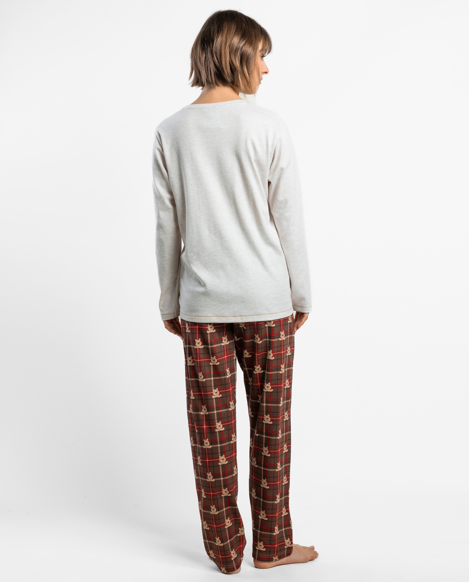 Pijama largo de mujer de punto interlock de algodón - Disney - Beige Beige-2