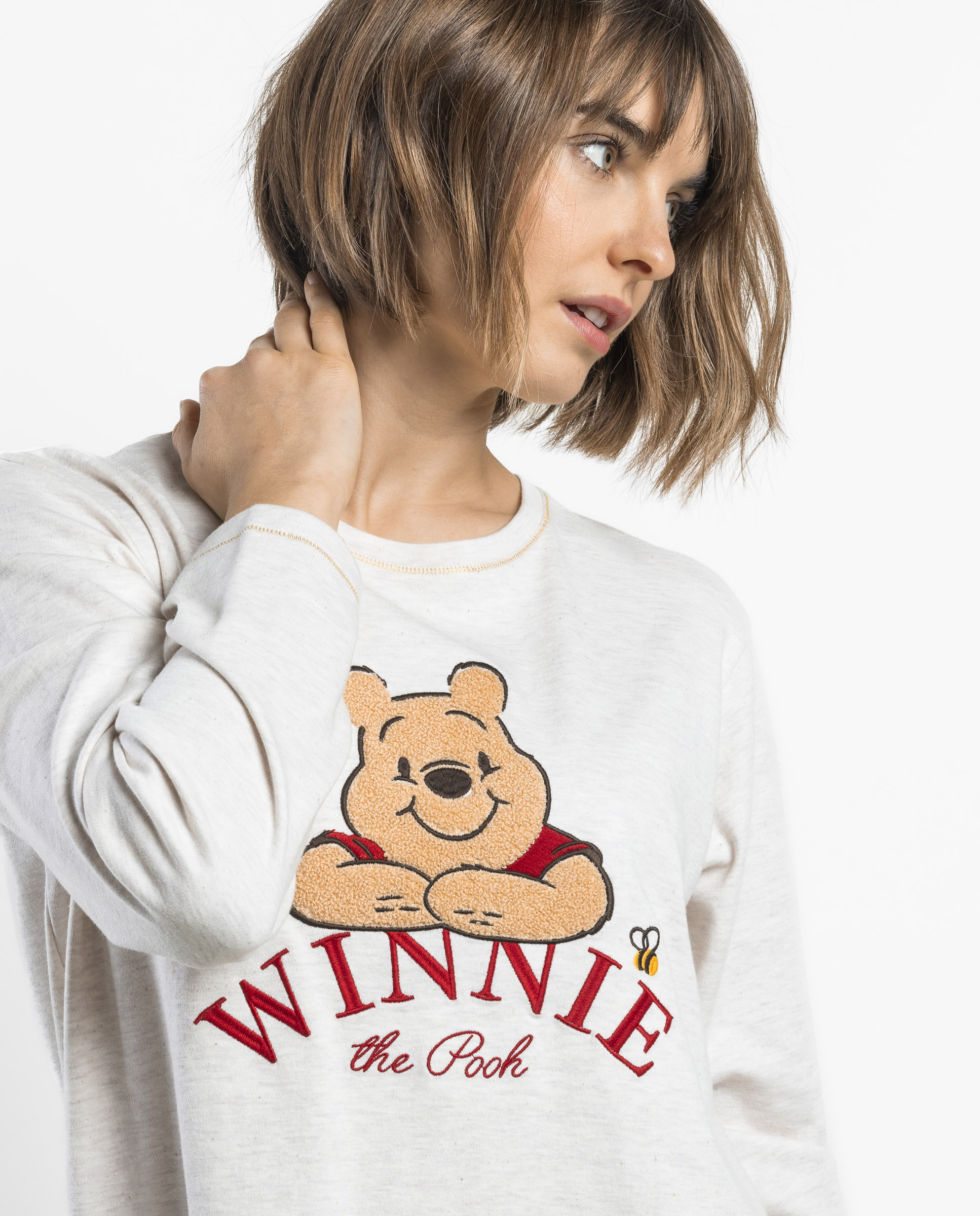 Pijama largo de mujer de punto interlock de algodón - Disney - Beige Beige-3