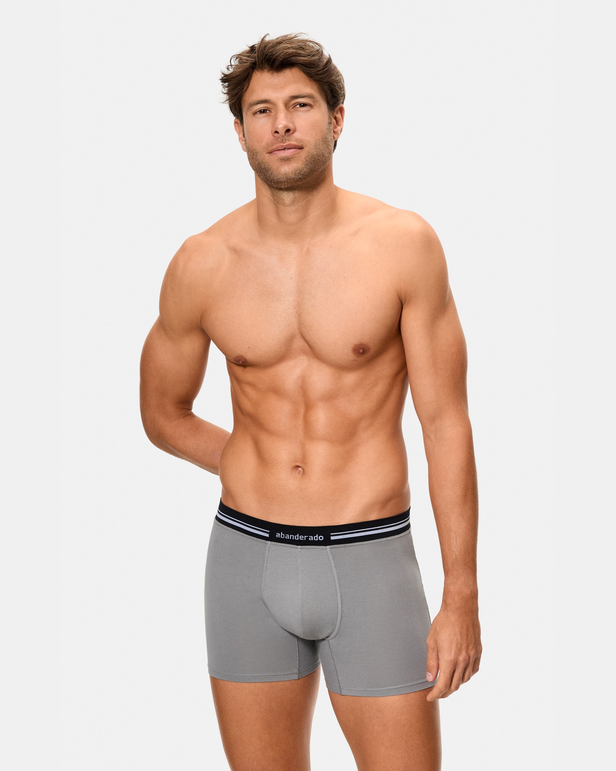 Imagen 0 de Bóxer cerrado de hombre con cintura extrasuave compresión inteligente Gris