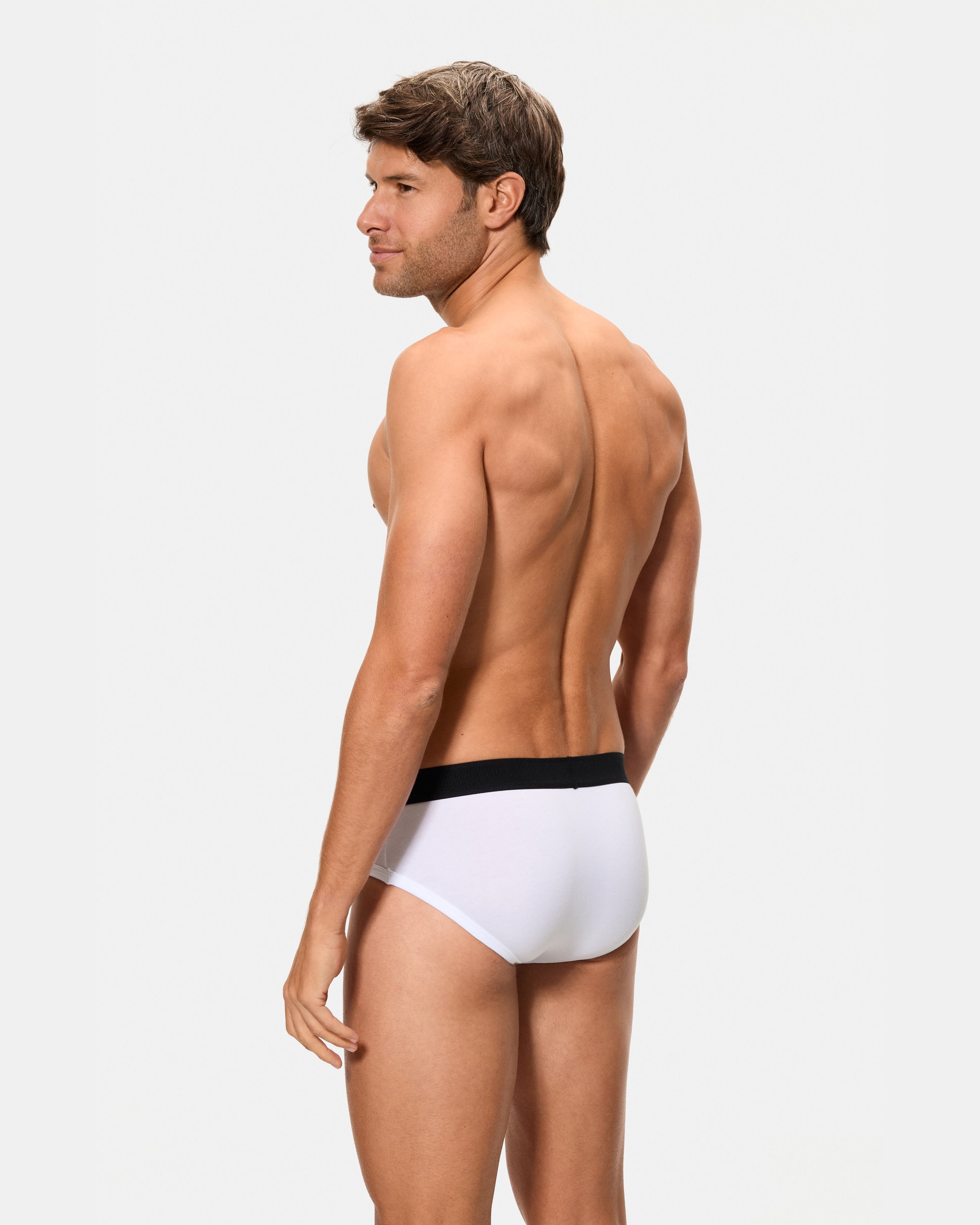 Slip de hombre cerrado algodón supima alta calidad - Abanderado - Blanco Blanco-2