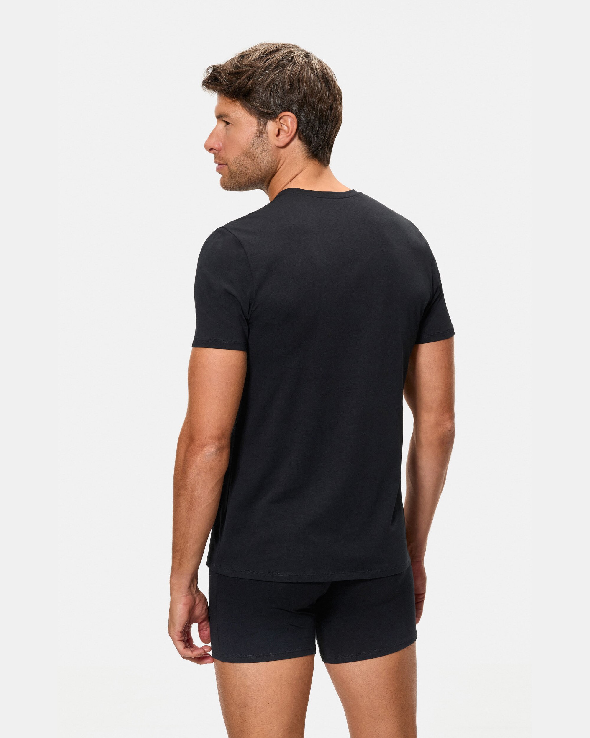 Camiseta algodón supima premium manga corta cuello redondo - Abanderado - Negro Negro-2