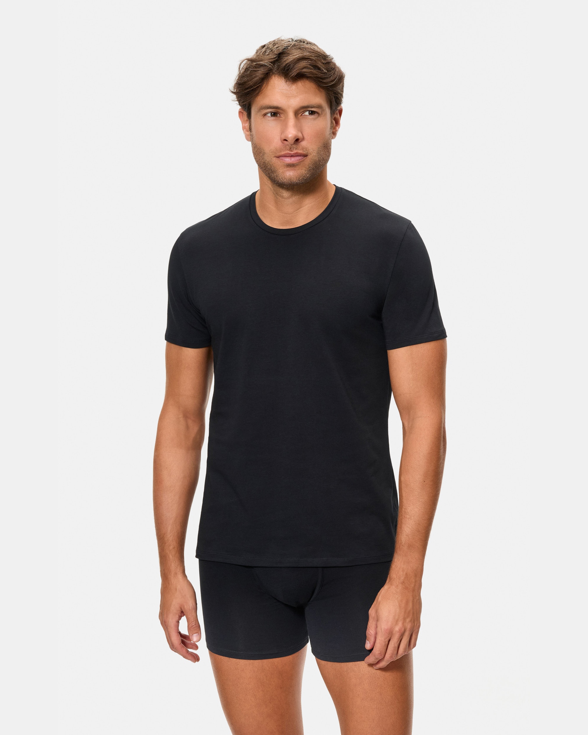 Camiseta algodón supima premium manga corta cuello redondo - Abanderado - Negro Negro-3