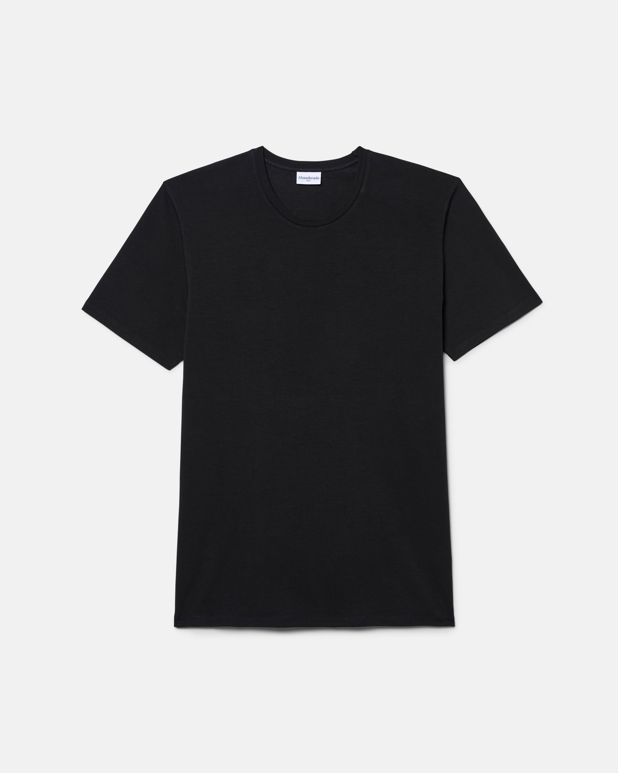 Camiseta algodón supima premium manga corta cuello redondo - Abanderado - Negro Negro-4