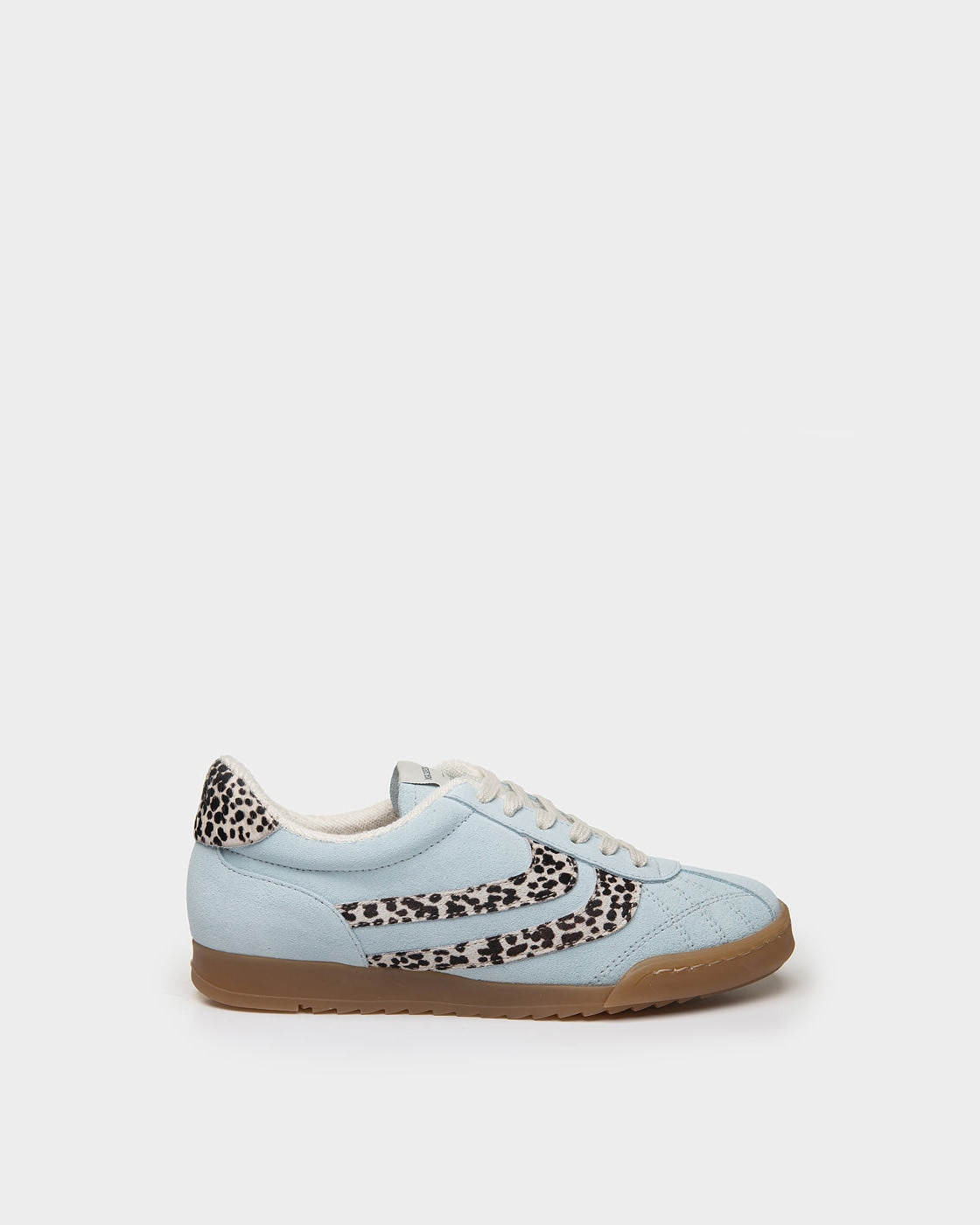 Zapatillas deportiva en piel de mujer - Macarena - Azul Azul-3