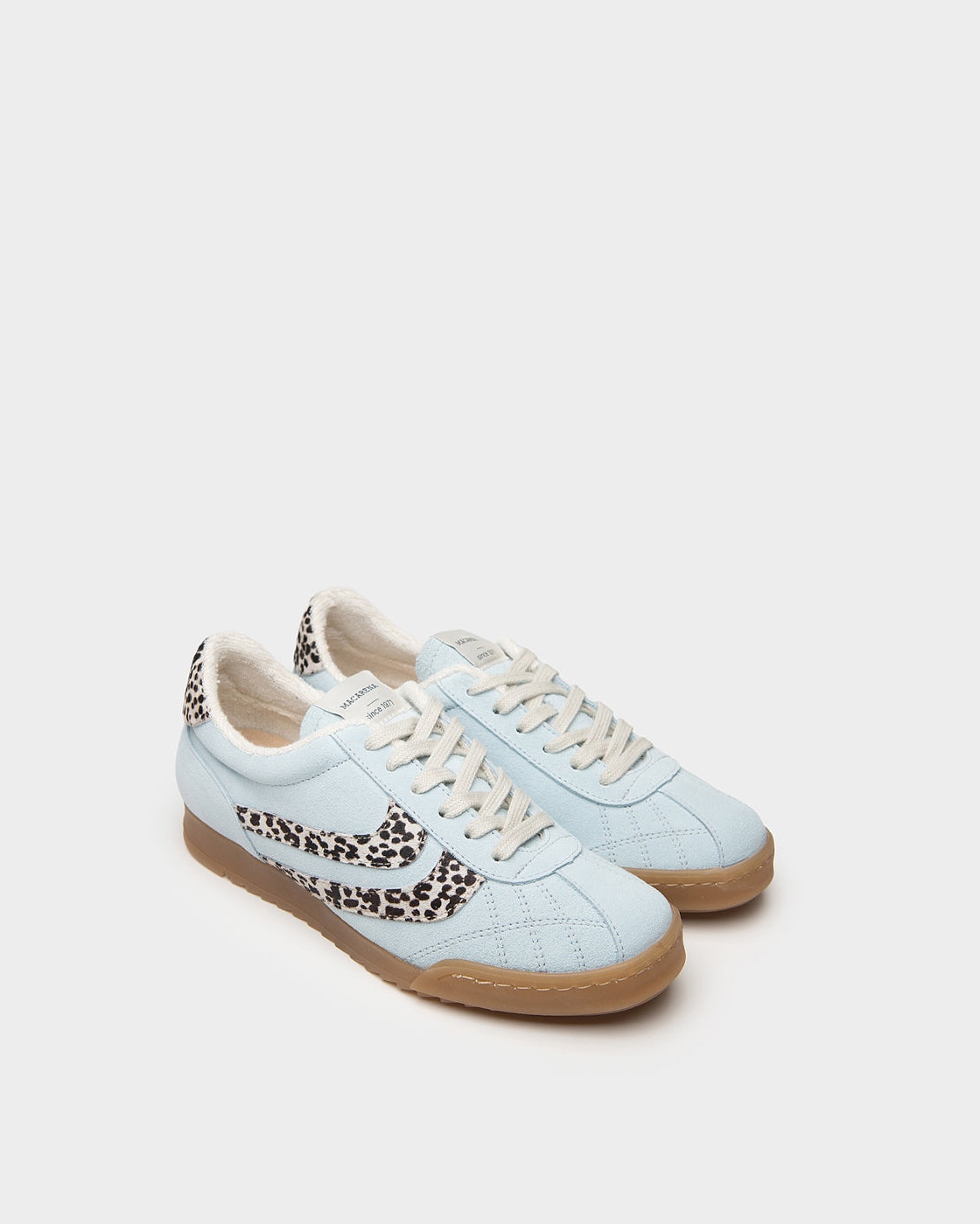 Zapatillas deportiva en piel de mujer - Macarena - Azul Azul-2