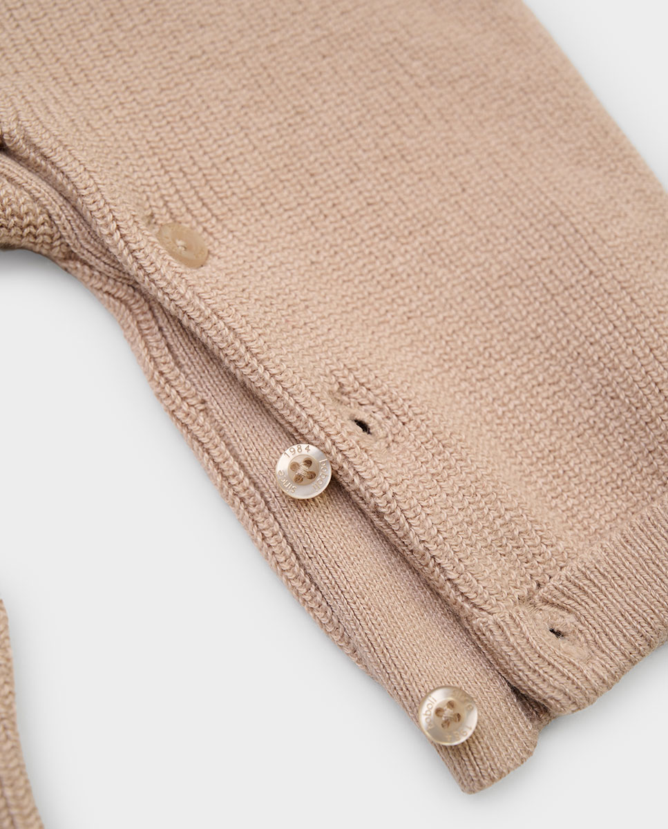 Imagen 4 de Peto de bebé con bordado de oso - Boboli - Beige/Marrón Beige/Marrón