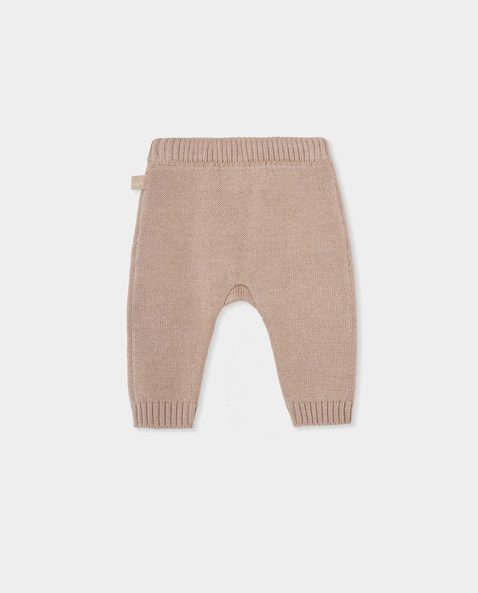 Imagen 3 de Pantalon de bebé con cordon - Boboli - Beige/Marrón Beige/Marrón