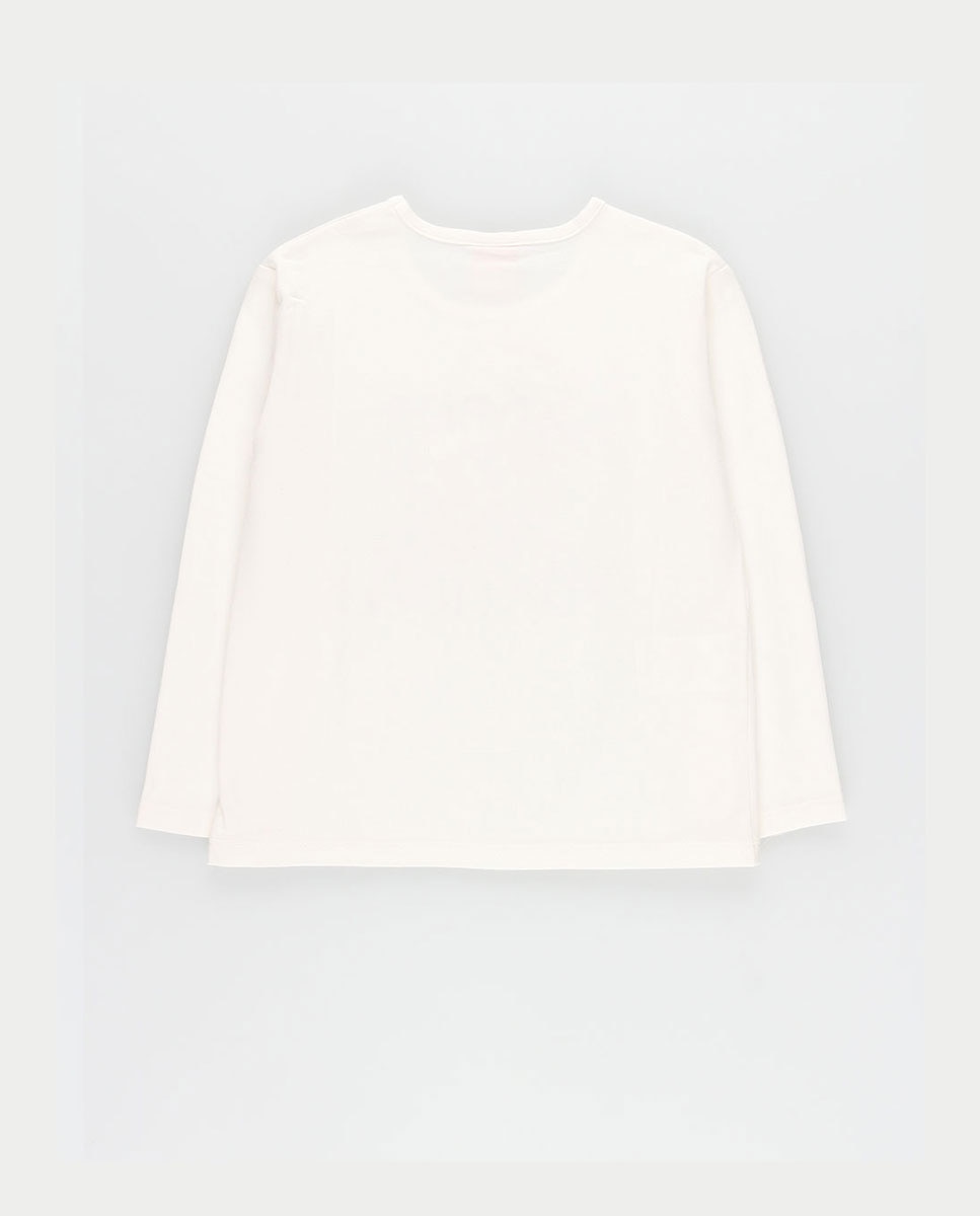 Camiseta de punto para niña con mensaje "kindness is powerful" - Boboli - Blanco roto Blanco roto-3