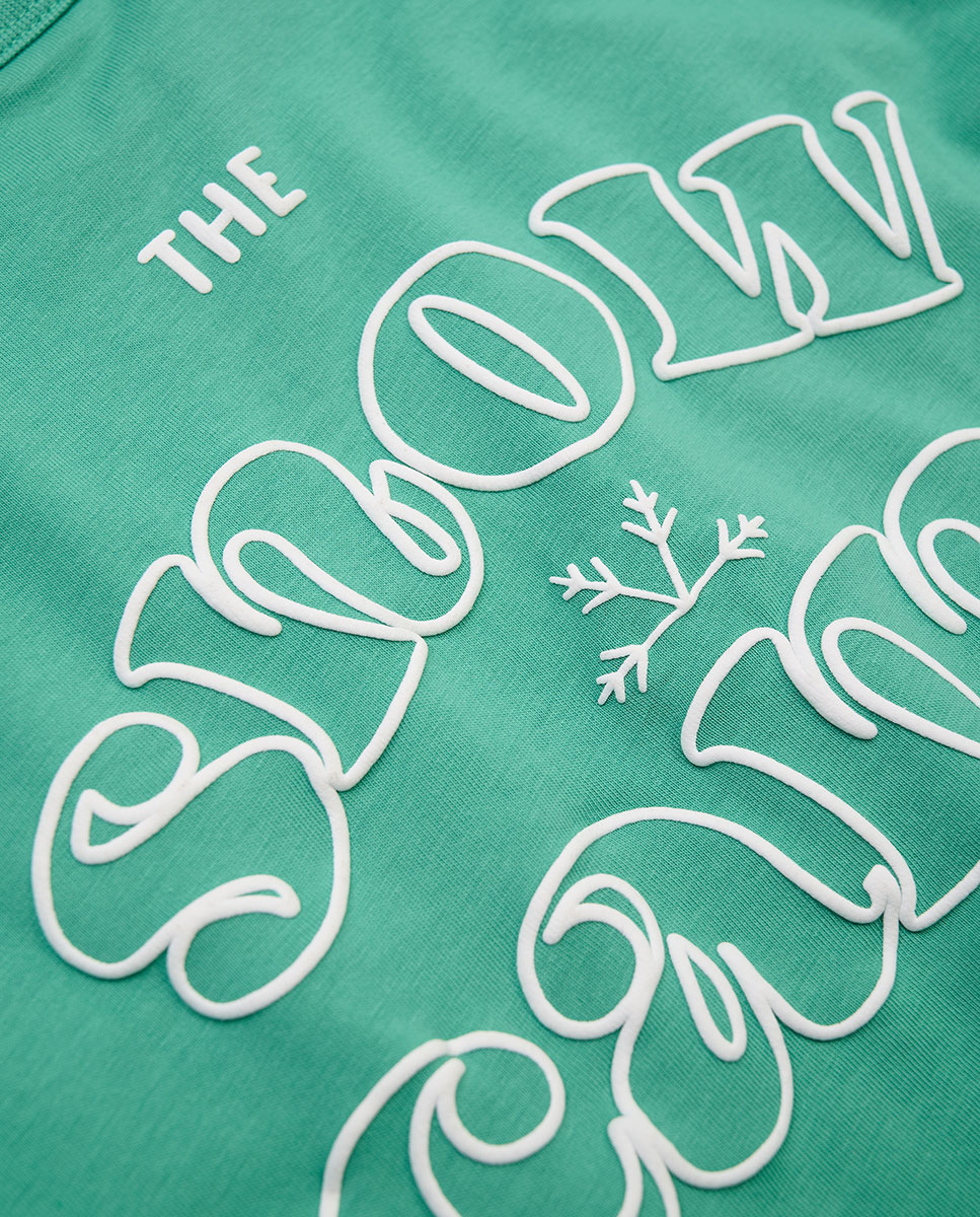 Camiseta para niña estampado copo de nieve - Boboli - Verde Verde-4