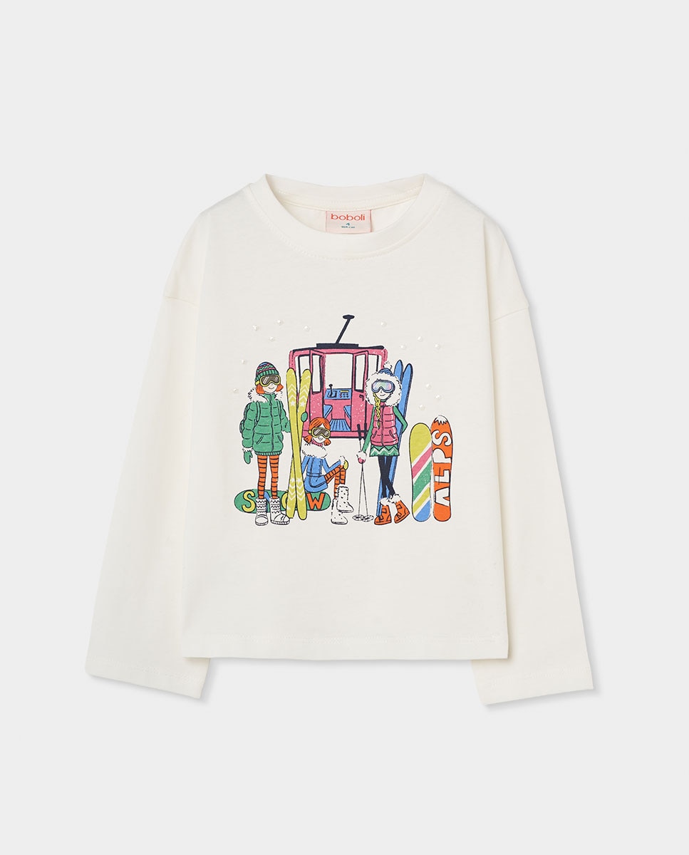 Imagen 0 de Camiseta para niña estampada Multicolor