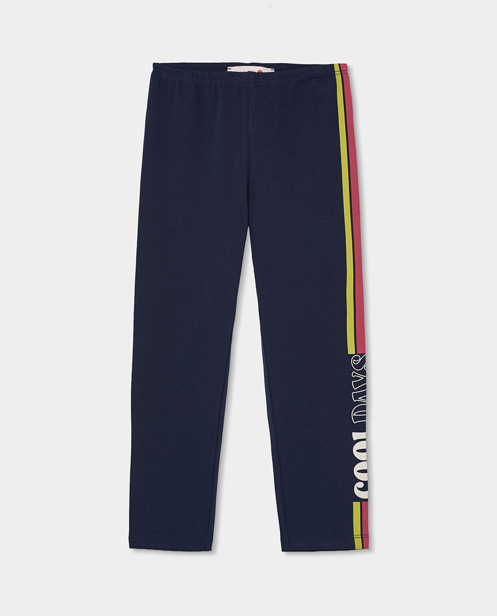 Legging para niña con franja lateral - Boboli - Multicolor Multicolor-1